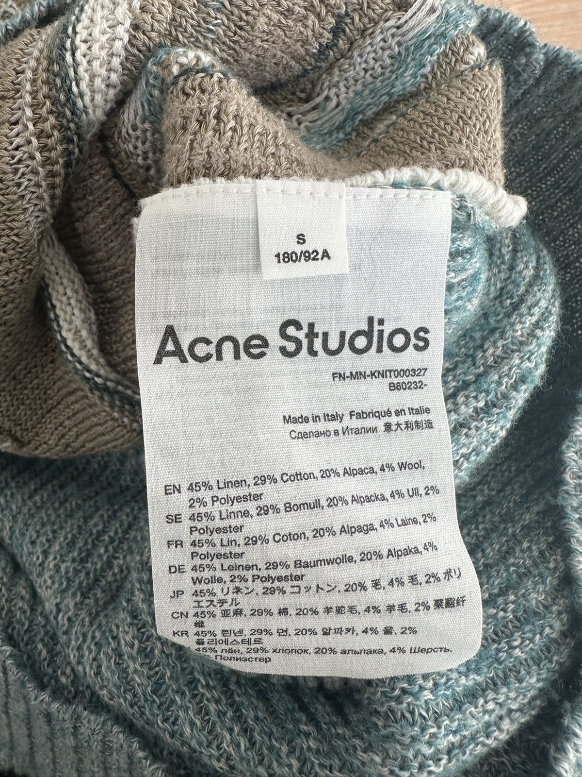 Acne Studios Blue Coogi Sweater Size US S / EU 44-46 / 1 - 4 Thumbnail