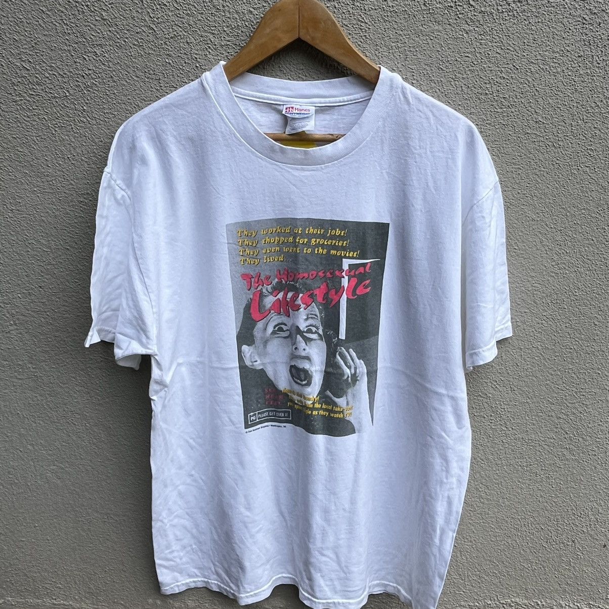 Vintage Vintage THE HOMOSEXUAL LIFESTYLE photo tee art promo Size US L / EU 52-54 / 3 - 2 Thumbnail