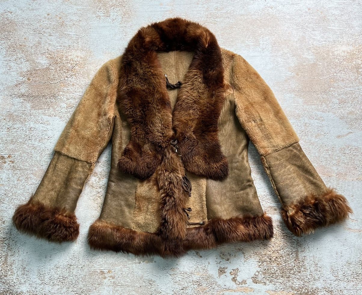 image of Mink Fur Coat x Vintage Japanese Patchwork Fur Warm Coat in Brown, Women's (Size Small)