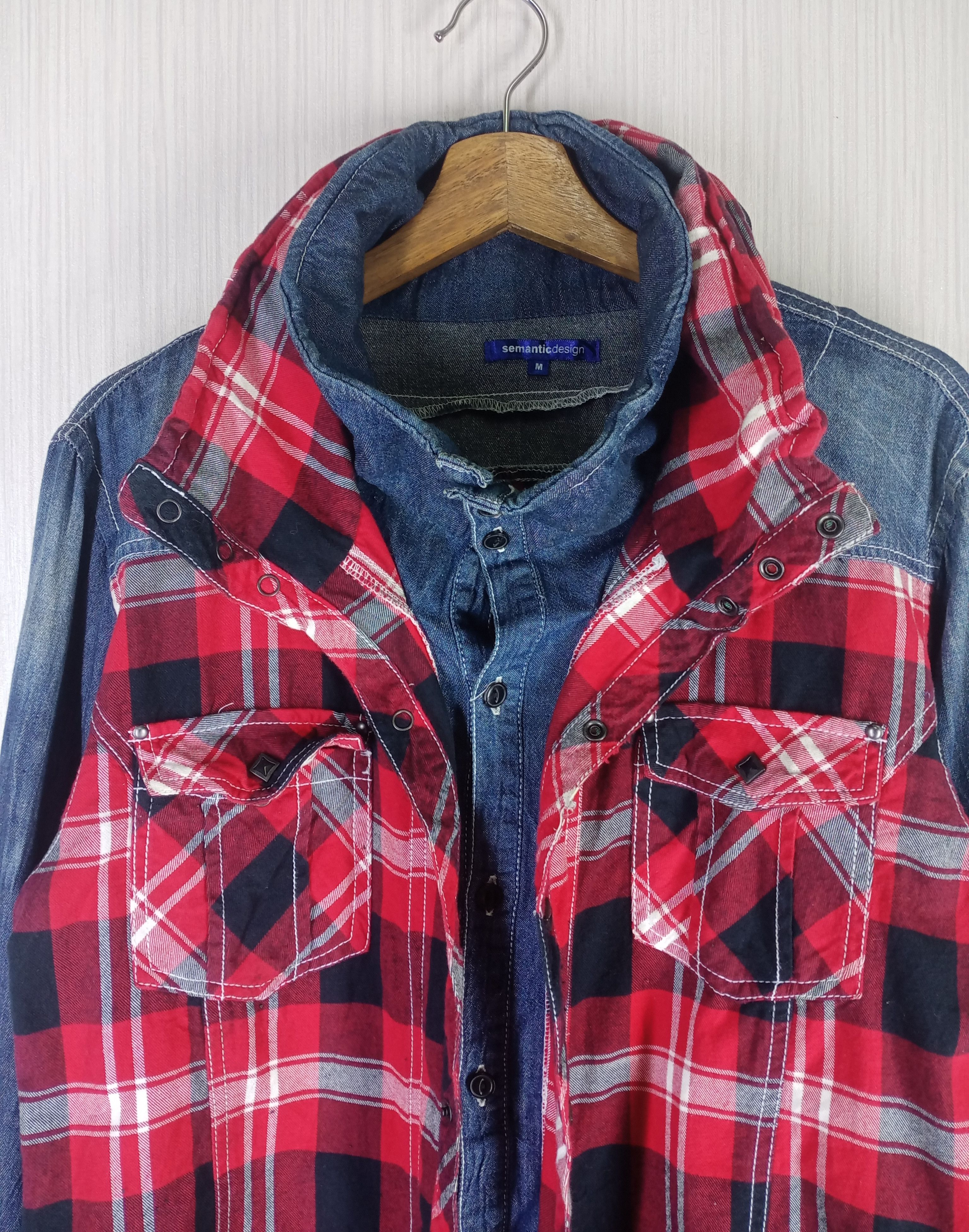 semanticdesign Rare Semantic Design Punk Style Double Collar Western Shirt Size US M / EU 48-50 / 2 - 2 Thumbnail