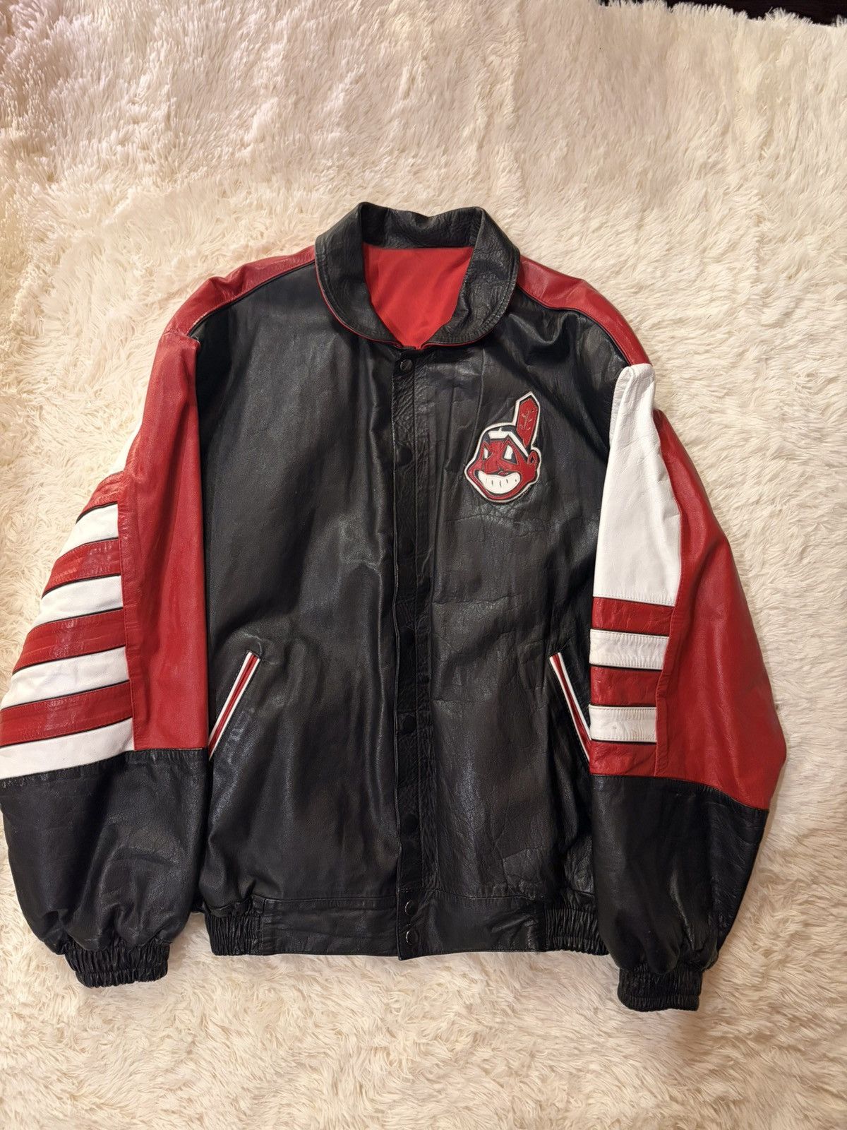 Other Vintage Y2K Cleveland Indians MLB Full Zip Jacket Logo Size US M / EU 48-50 / 2 - 1 Thumbnail