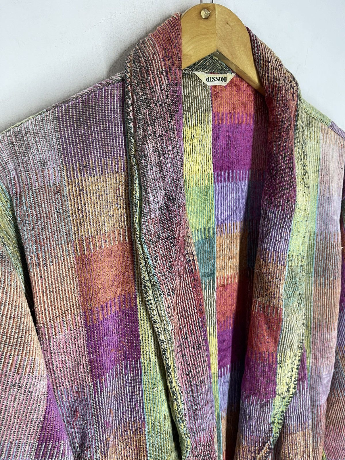 Missoni Vintage MISSONI Bath Robe Corduroy Patches Designed Size M / US 6-8 / IT 42-44 - 5 Thumbnail