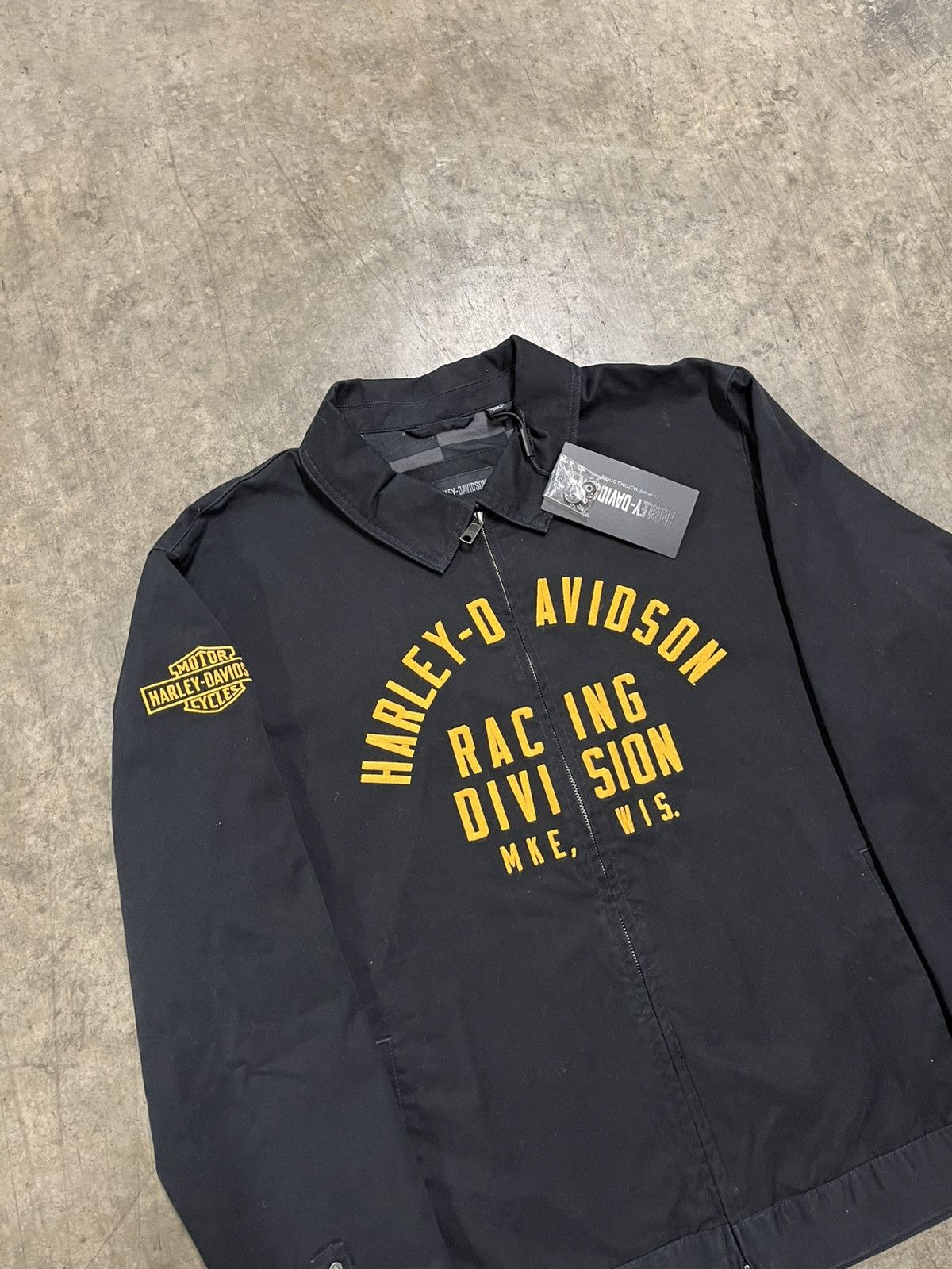 Harley Davidson × Vintage Harley Davidson jacket zip up cropped fit rare hype biker Size US XL / EU 56 / 4 - 4 Thumbnail