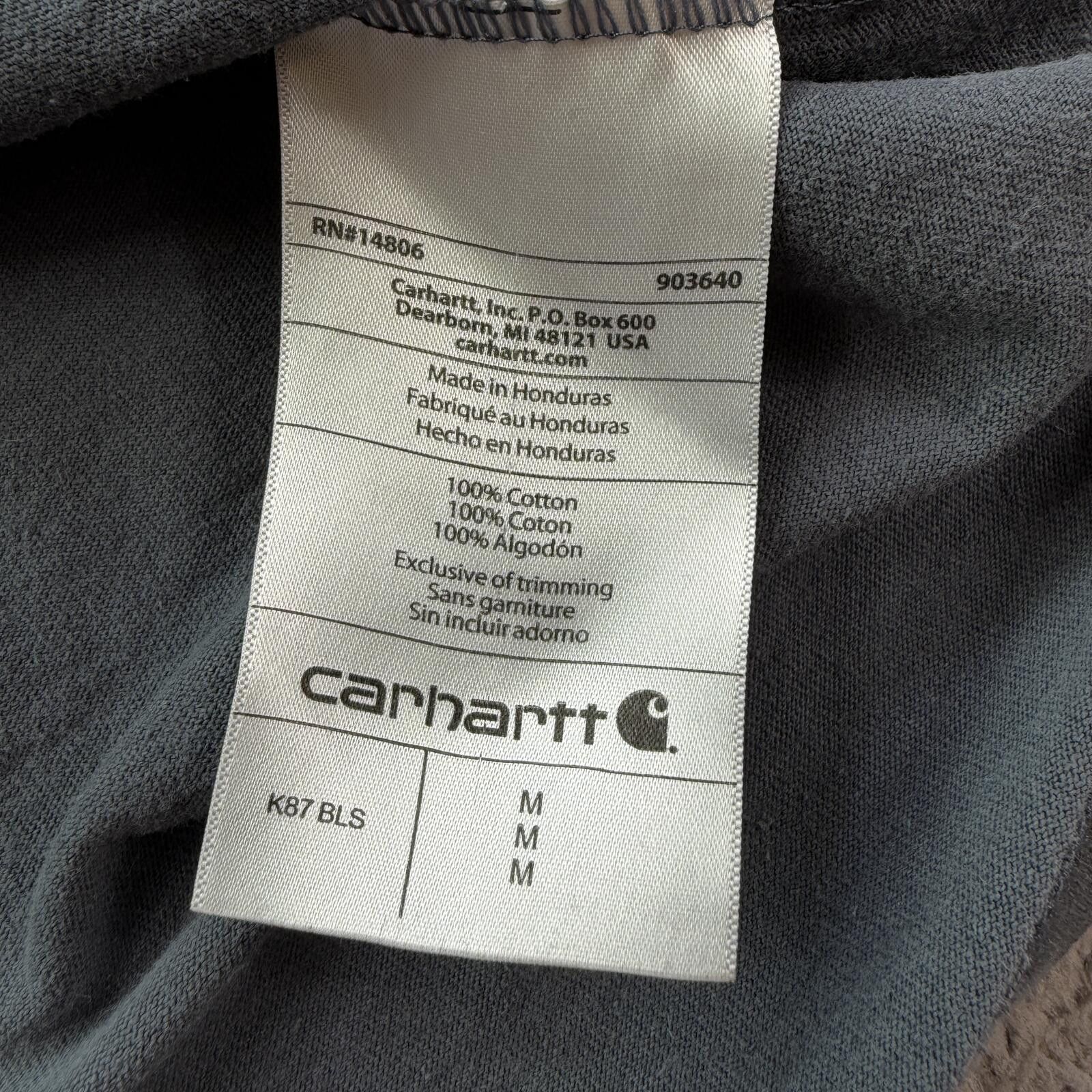 Carhartt Carhartt K87 Pocket T Shirt Faded Charcoal Gray Loose Tee M Size US M / EU 48-50 / 2 - 5 Thumbnail