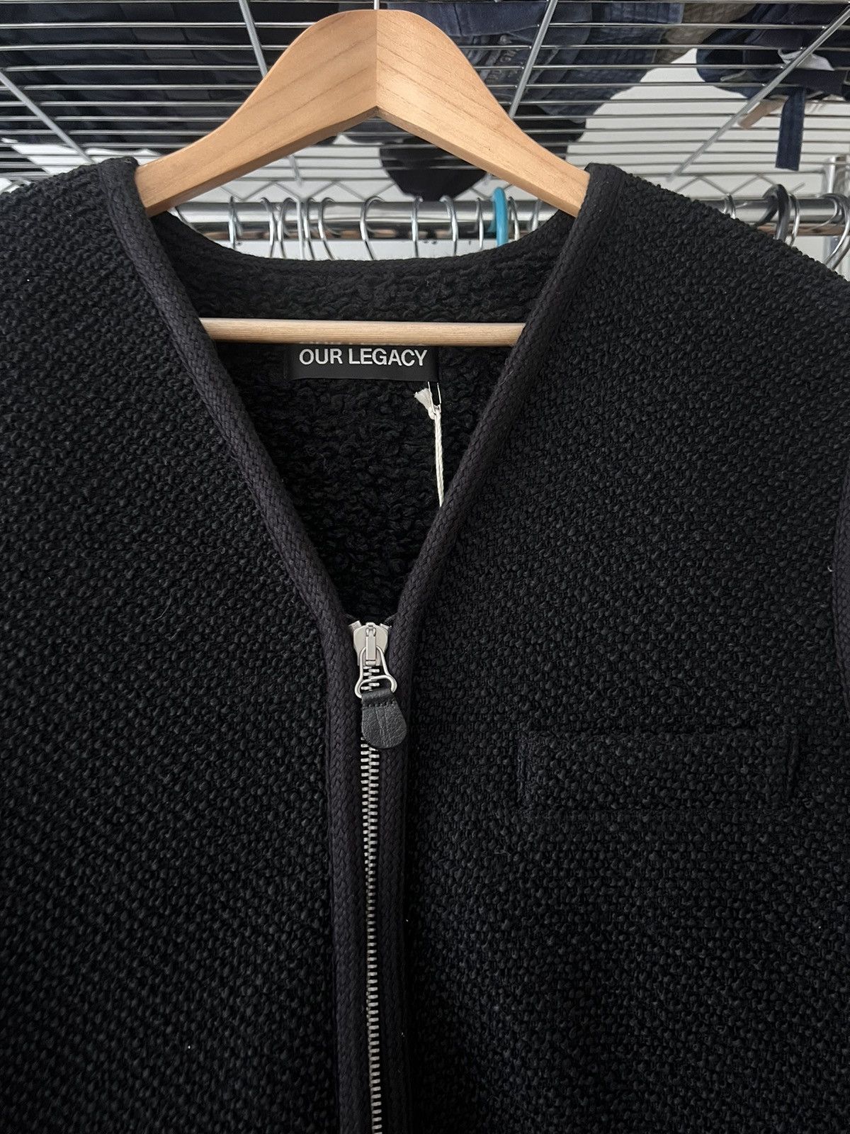 Our Legacy Top Vest Black Boucle Size US M / EU 48-50 / 2 - 2 Thumbnail