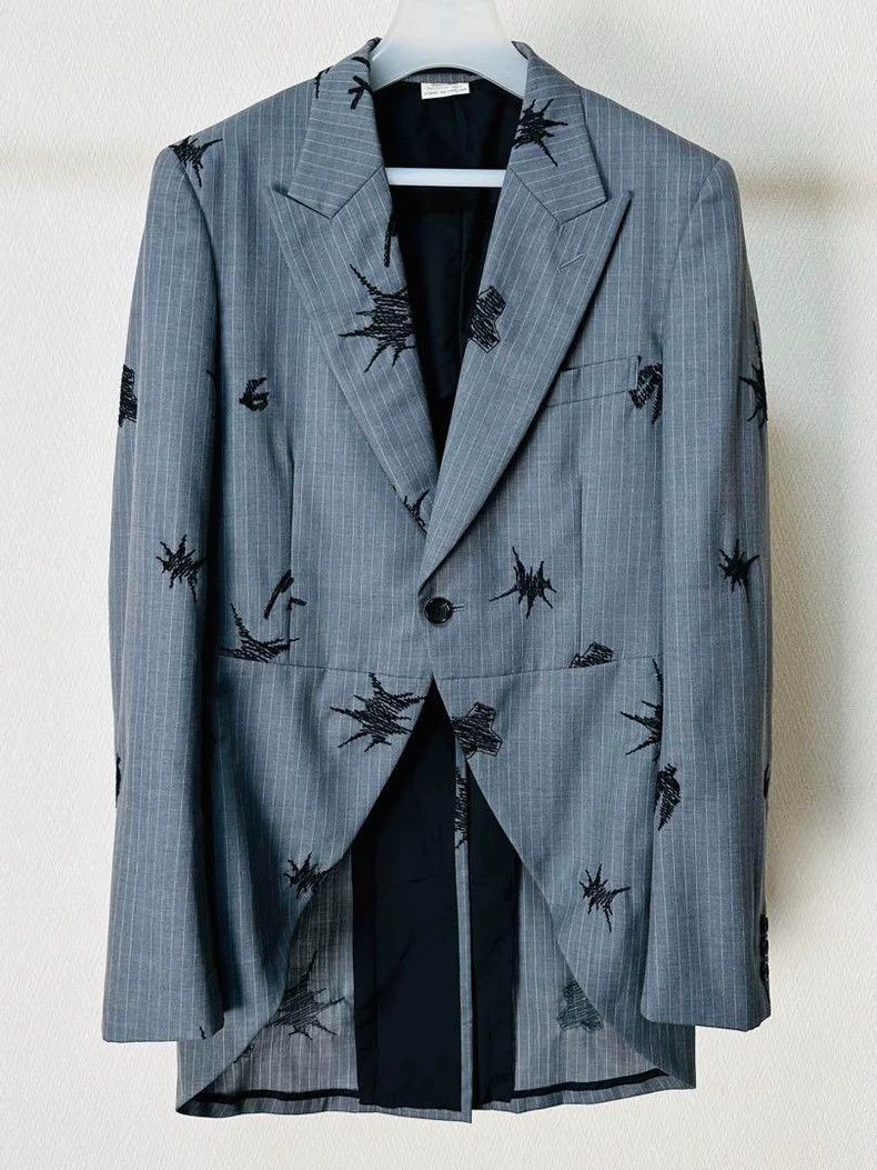 Comme des Garcons Comme Des Garcons Embroidered dovetail blazer Size S / US 4 / IT 40 - 1 Thumbnail