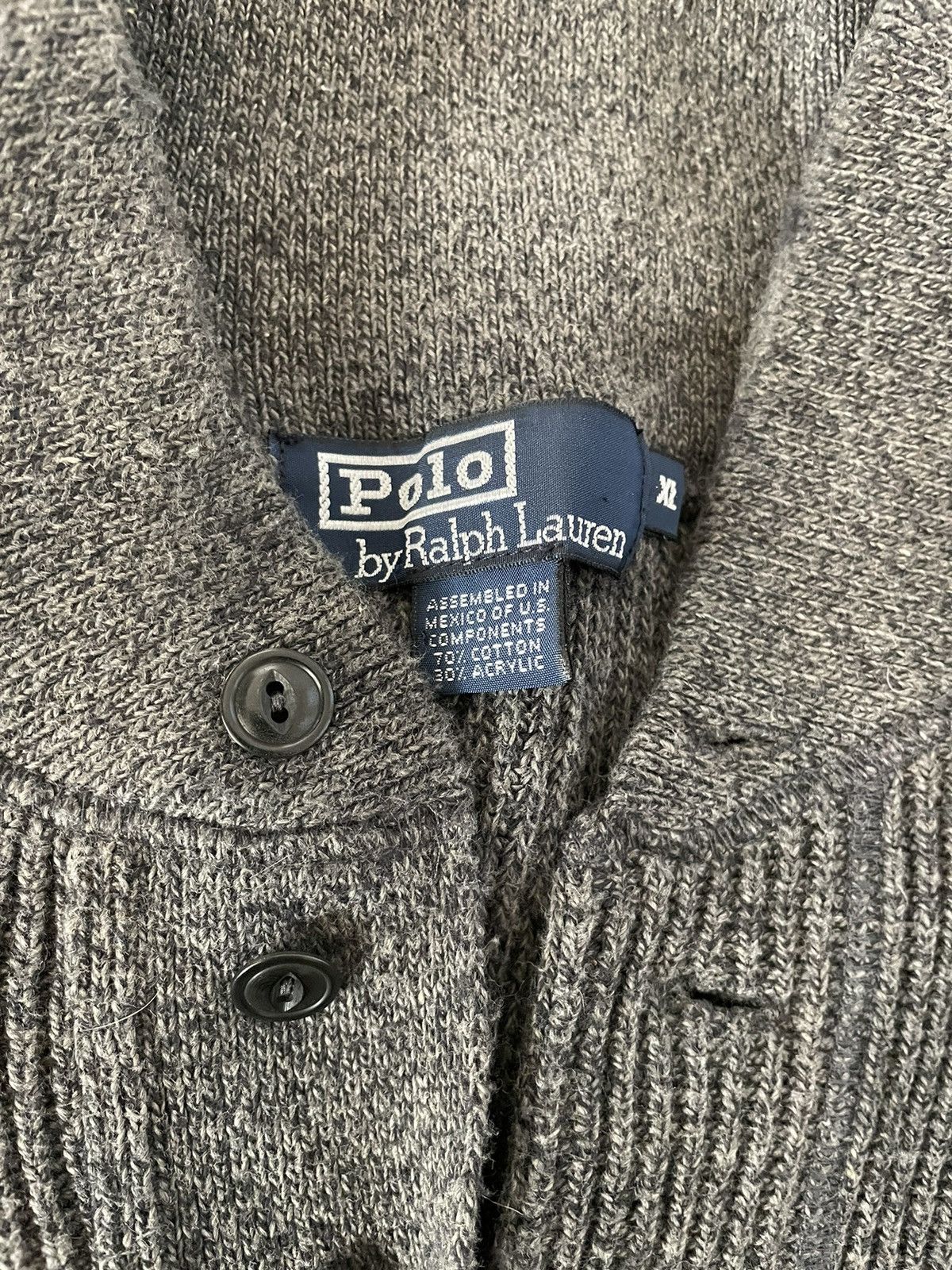 Polo Ralph Lauren × Vintage English Rib High Neck Henley Jumper Size US XL / EU 56 / 4 - 3 Thumbnail