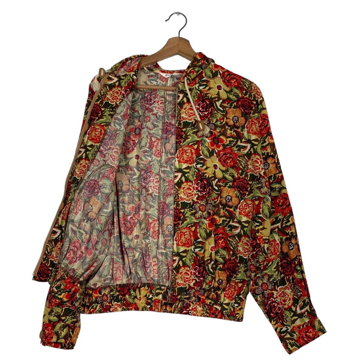 Japanese Brand HI-TECH Florals Design Zipper Hoodie Jacket #0877-C39 Size M / US 6-8 / IT 42-44 - 11 Thumbnail