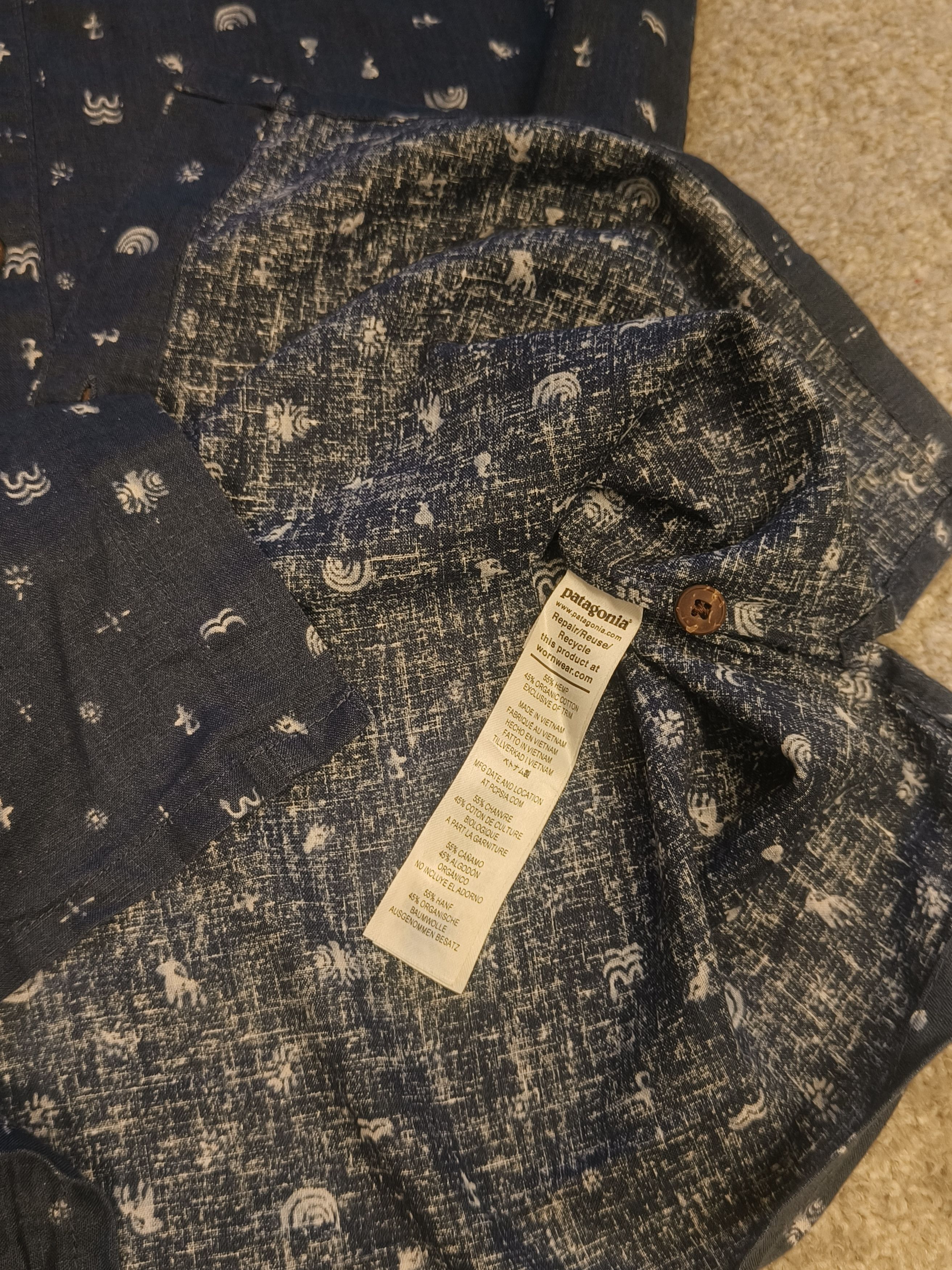 Patagonia Patagonia Back Step Shirt River Symbols Stone Blue Size US M / EU 48-50 / 2 - 4 Thumbnail