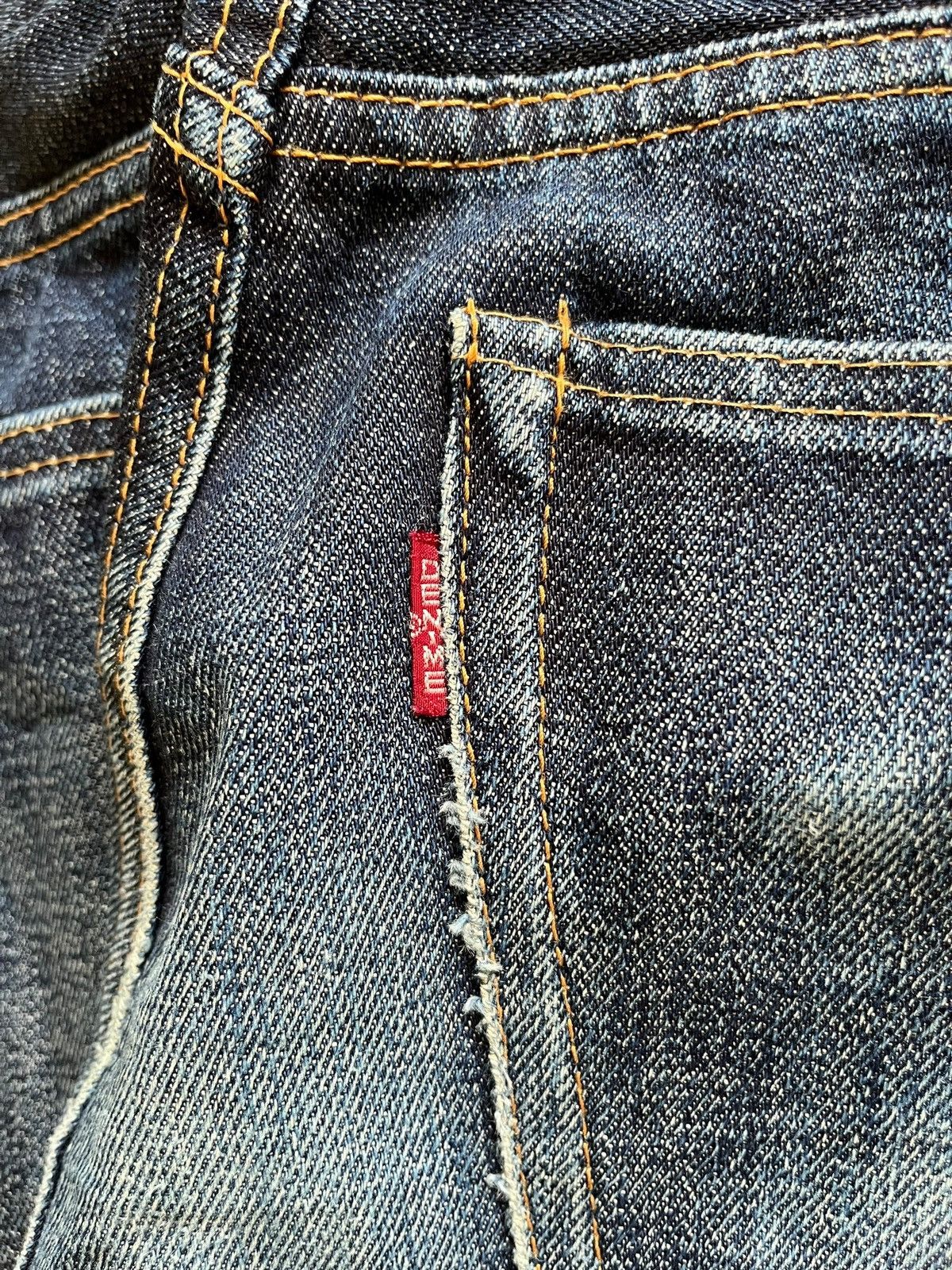 Denime Vintage Japanese Denime Selvedge Blue Wash Loose Jeans Size US 31 - 11 Thumbnail