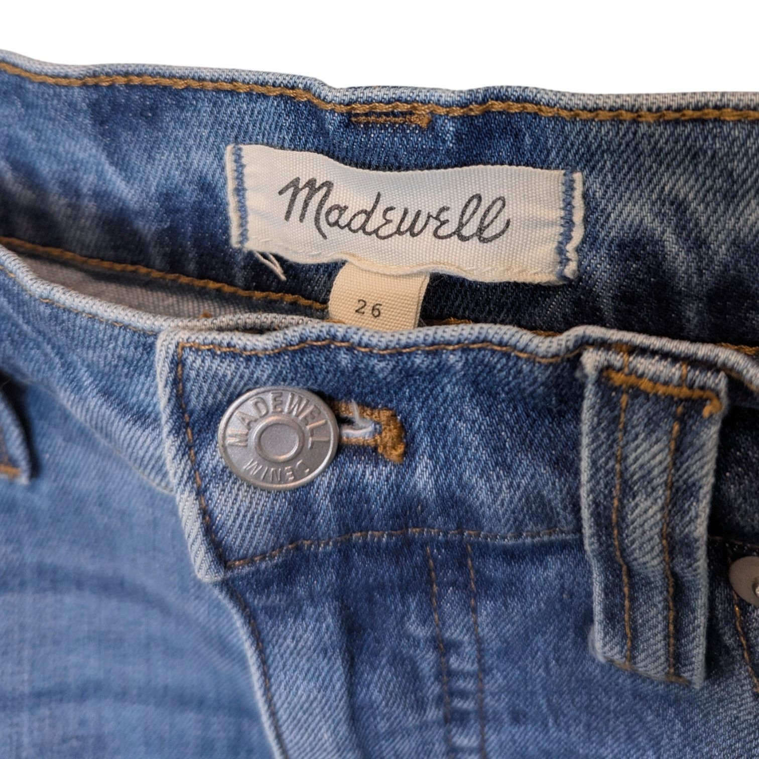 Madewell Madewell Raw Step Hem Denim Mini Skirt Size 26 Size 26" / US 2 / IT 38 - 3 Thumbnail