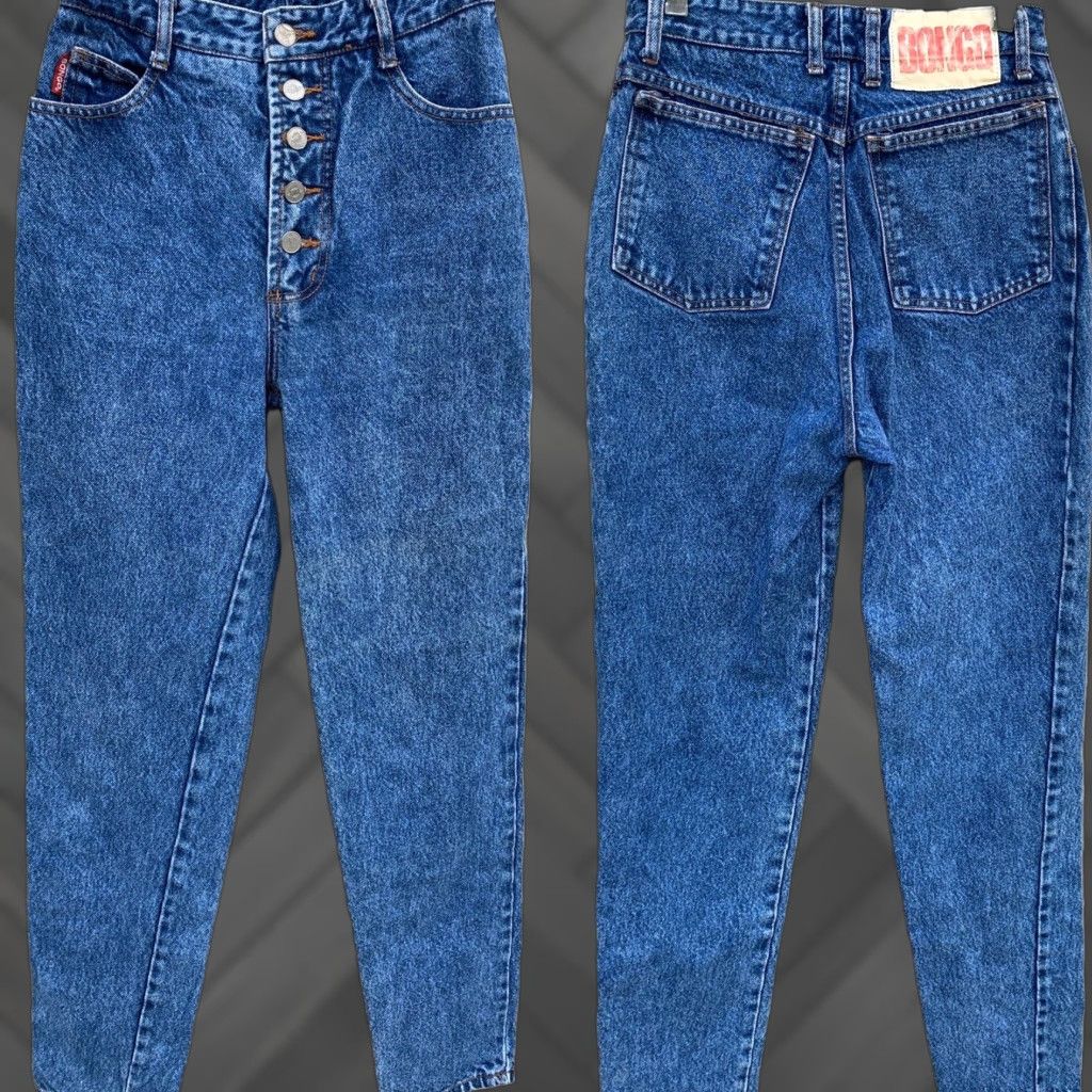 Vintage VINTAGE Bongo Jeans Exposed Button Fly Acid Wash Stone Wash 7 26” Waist 1980s 1990s Denim Mens/Unisex Skinny? (Cannot determine gender from title) Size 28" / US 6 / IT 42 - 1 Thumbnail