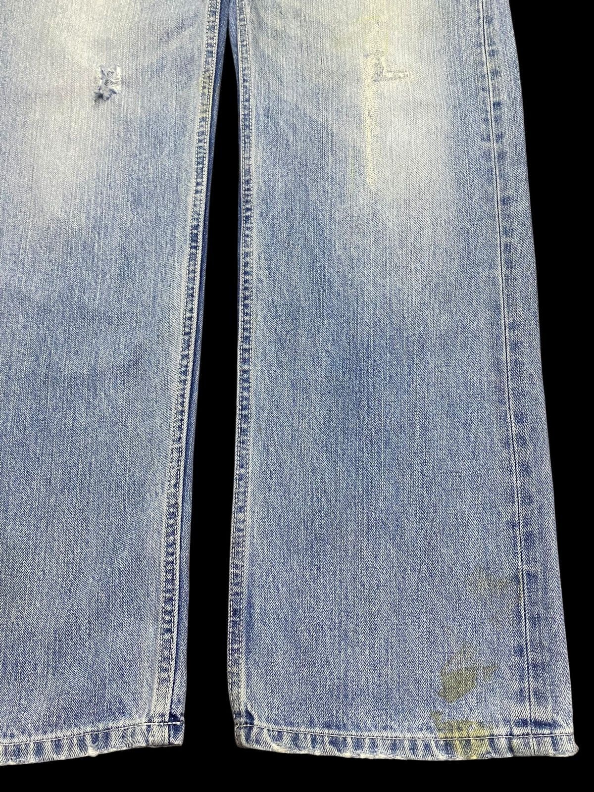Tommy Hilfiger Vintage Tommy Jean Embroidered Faded Distressed Loose Jeans Size US 36 / EU 52 - 8 Thumbnail