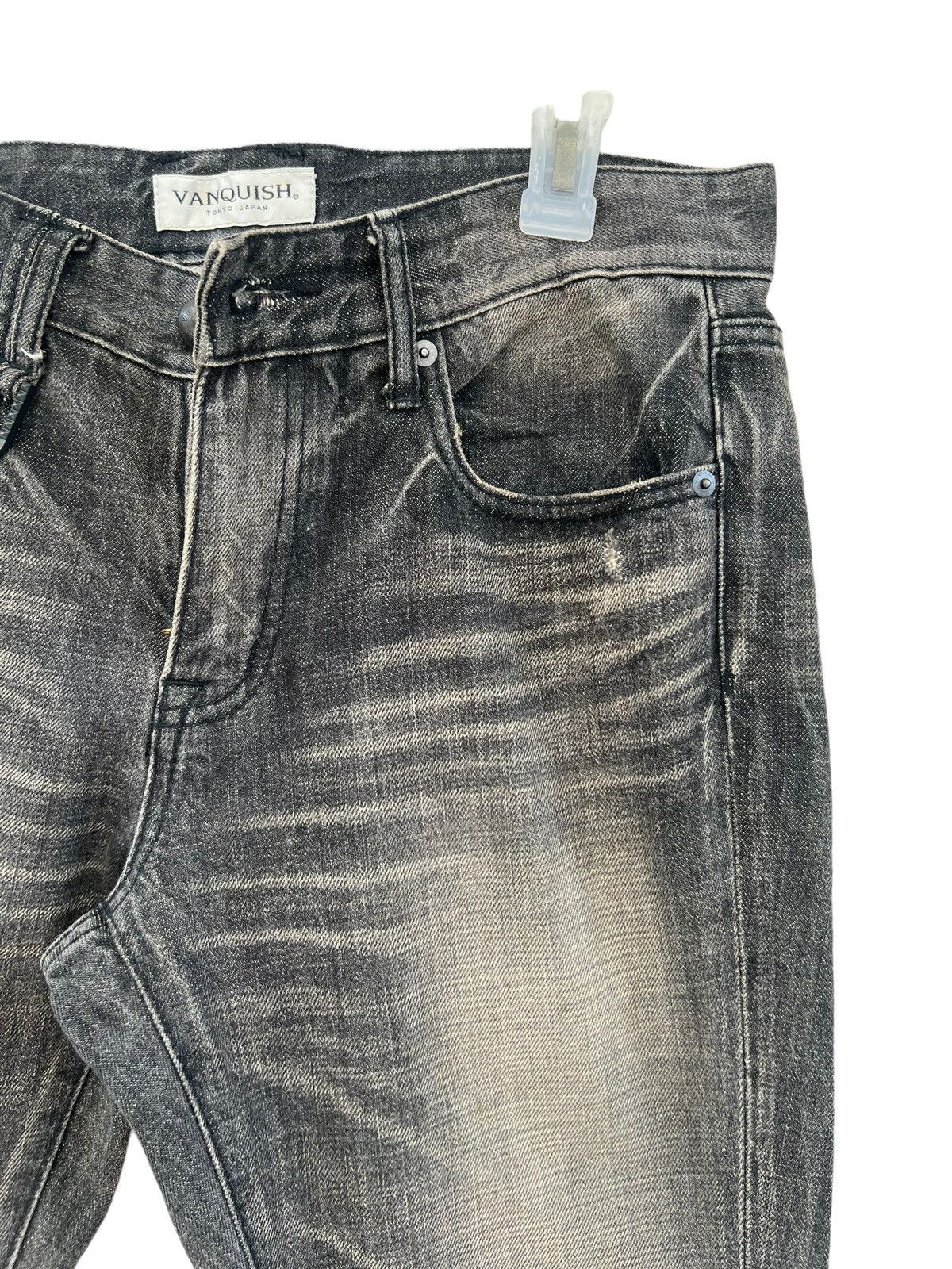 Vanquish Mud Wash Vintage Vanquish Japan Fade Black Denim Slim Jeans Size US 30 / EU 46 - 11 Thumbnail
