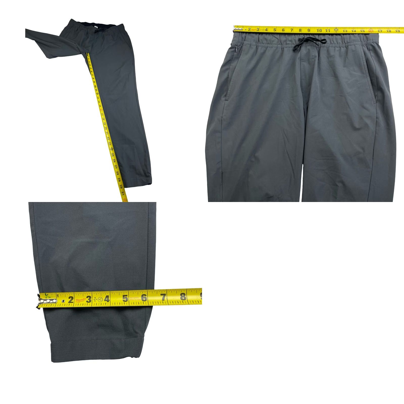 TravisMathew Travis Mathew Men's Workout Track Pants Drawstring Stretch Waist Gray Large Size US 33 - 8 Thumbnail