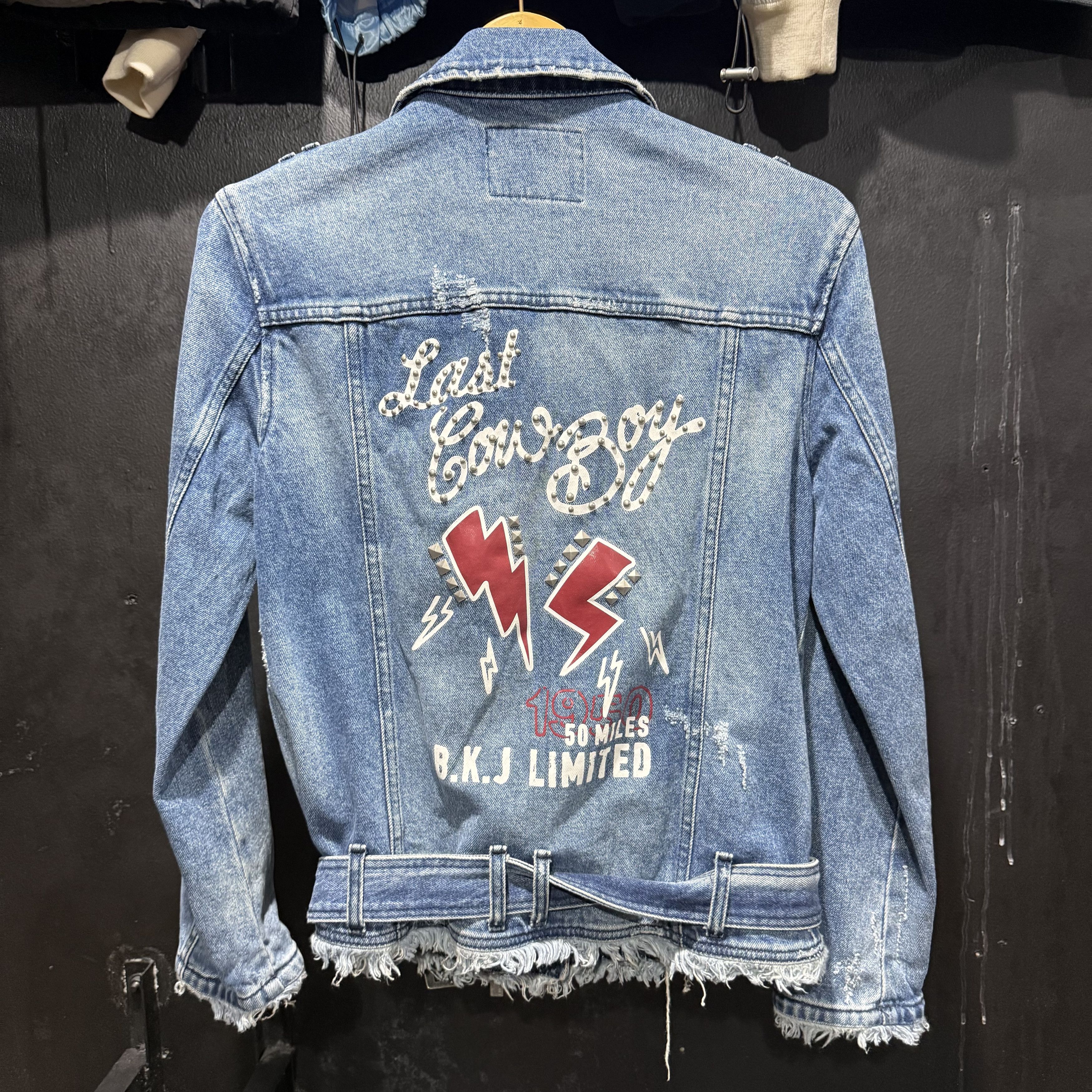 Japanese Brand Buckaroo Denim Biker Jacket Size US XS / EU 42 / 0 - 3 Thumbnail