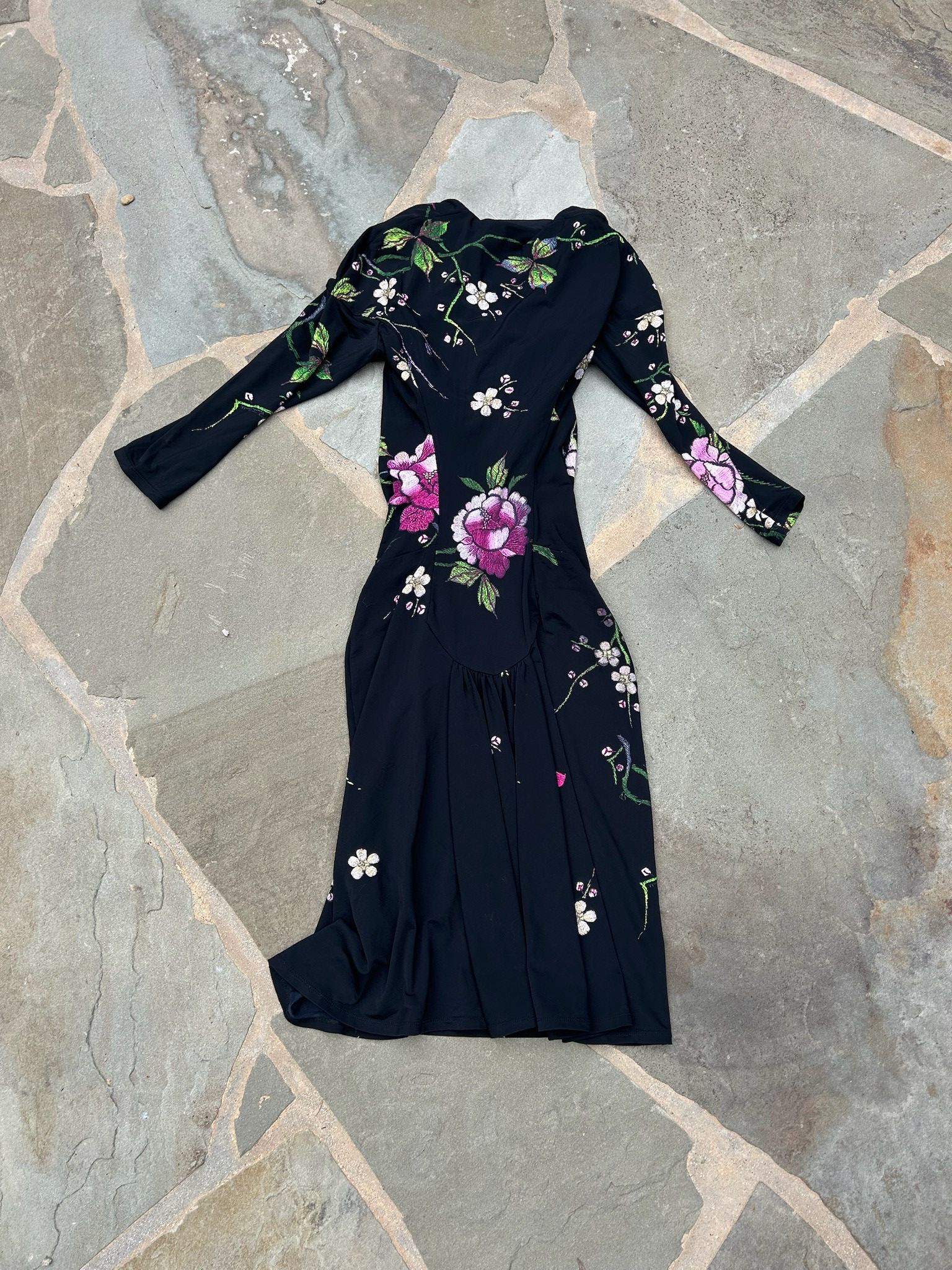 Roberto Cavalli Vintage Roberto Cavalli Floral Silk Dress Size XS / US 0-2 / IT 36-38 - 2 Thumbnail