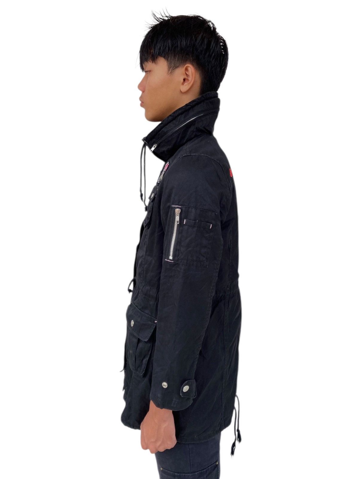 Japanese Brand 2000s Daisy Lovers - Black Cargo Jacket Hidden Hoodie Size M / US 6-8 / IT 42-44 - 4 Thumbnail