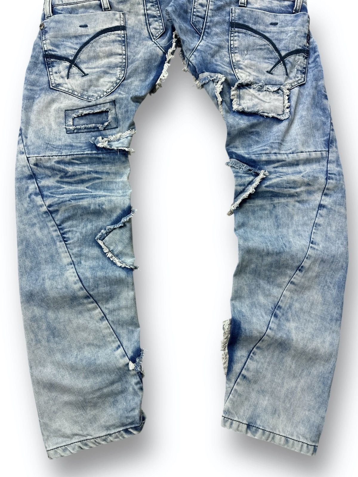Japanese Brand Vintage Y2K Cipo & Baxx Double Waist Patchwork Jeans W29 L32 Size US 29 - 14 Thumbnail