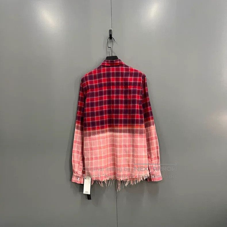 Amiri Amiri Size L Logo logo bleached gradient plaid shirt Size US L / EU 52-54 / 3 - 2 Thumbnail