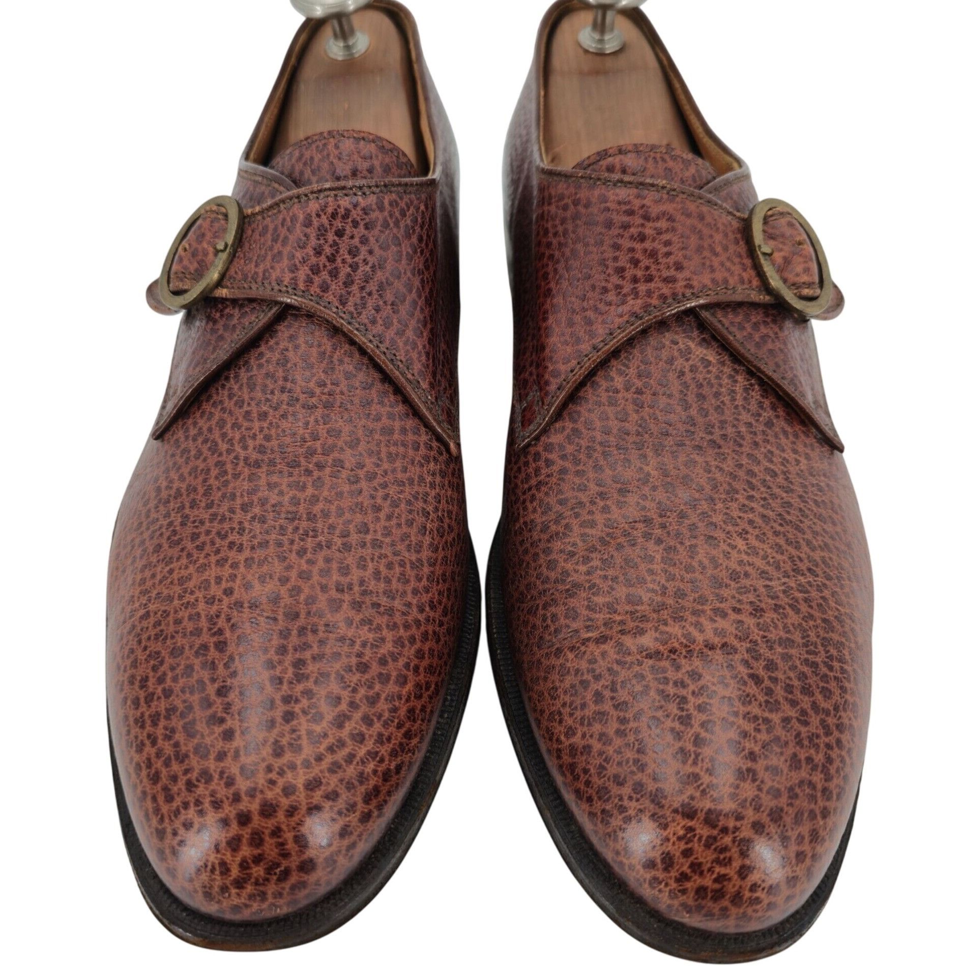 Principe Principe Di Bologna Italy Vintage Mens 12 Brown Pebble Grain Size US 12 / EU 45 - 2 Thumbnail