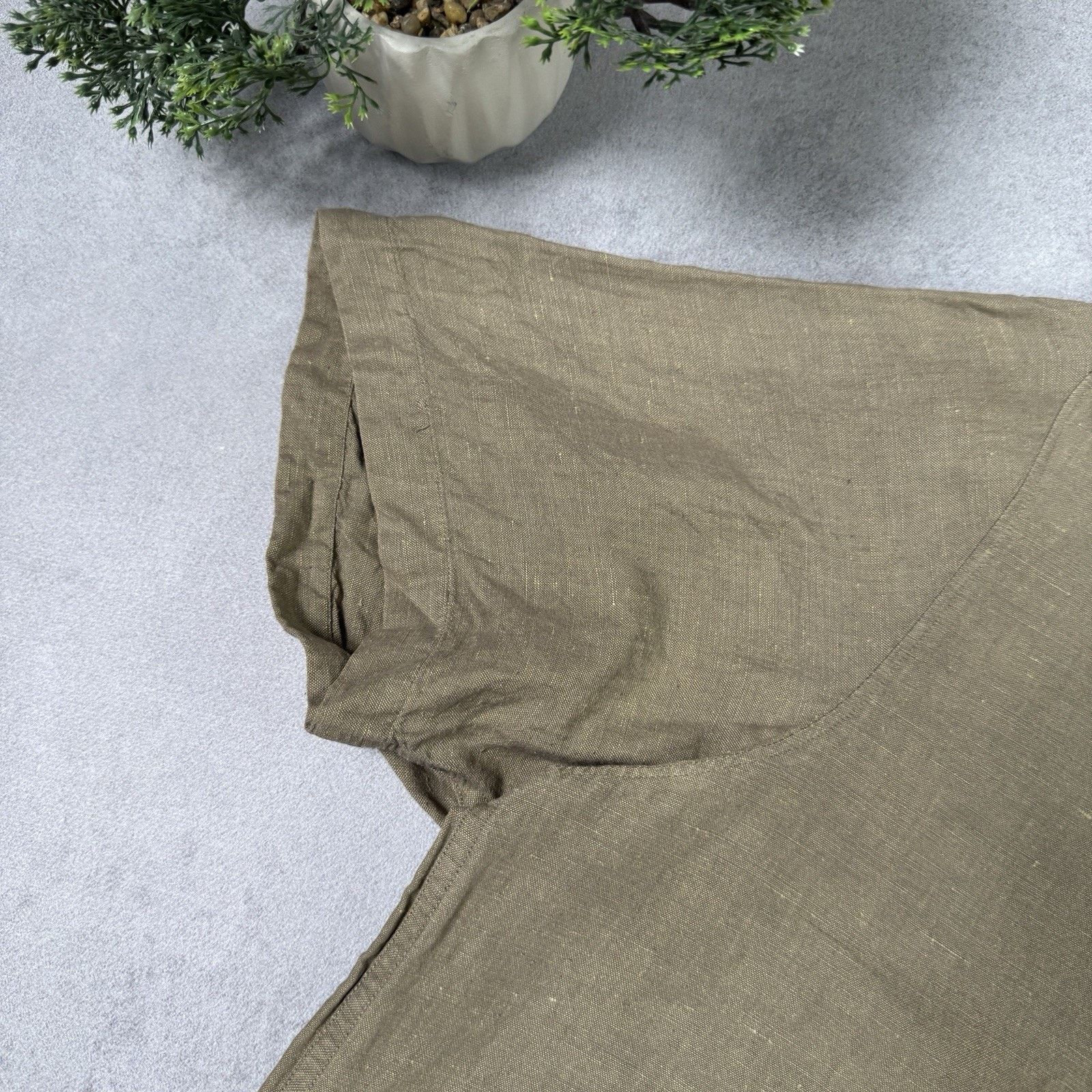 DKNY DKNY Donna Karan Men Linen/Cotton Men Shirt Button Up Size US XL / EU 56 / 4 - 5 Thumbnail