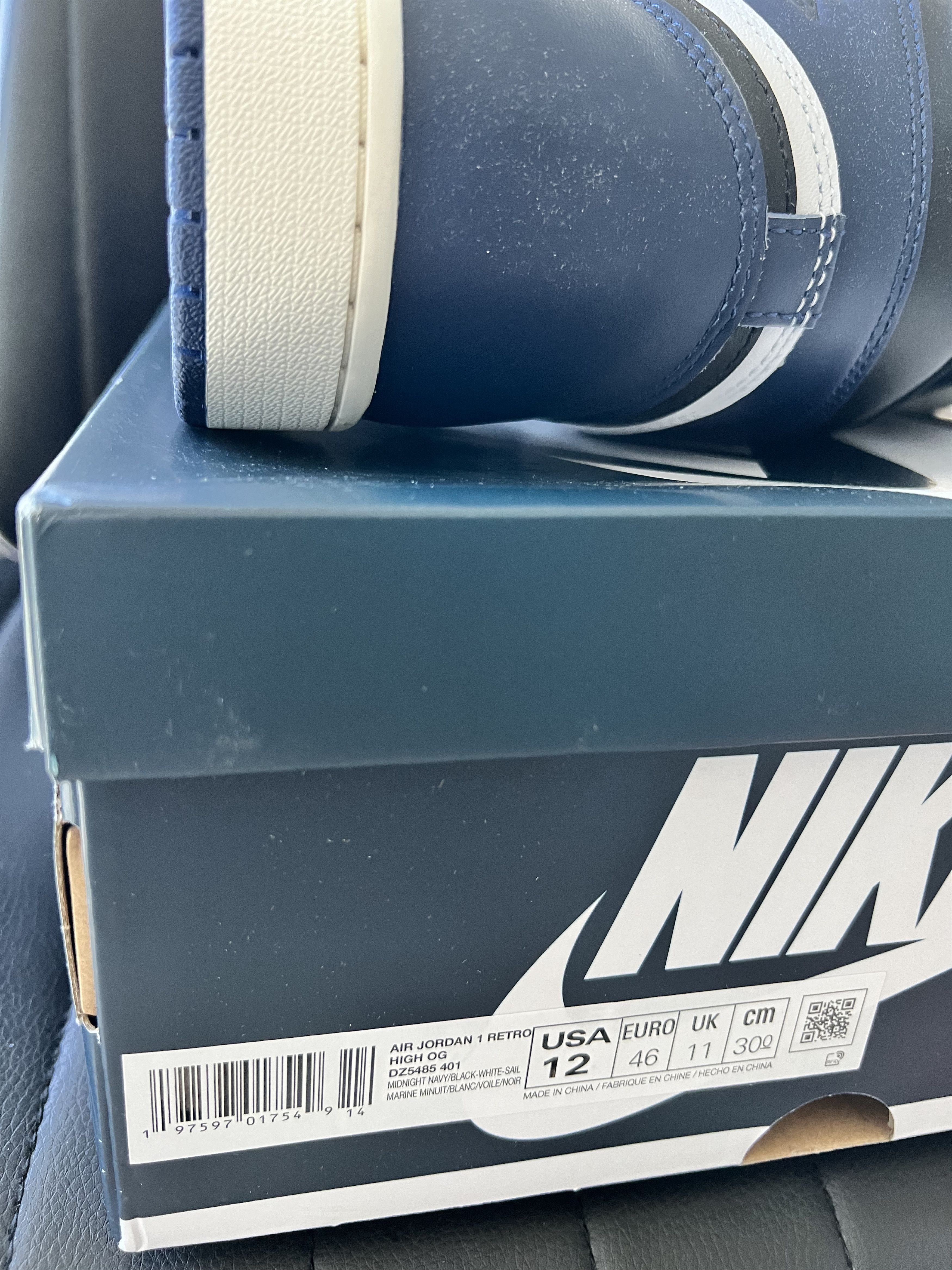 Jordan Brand × Nike JORDAN 1 HIGH MIDNIGHT NAVY *DAMAGED BOX 📦* Size US 12 / EU 45 - 7 Thumbnail