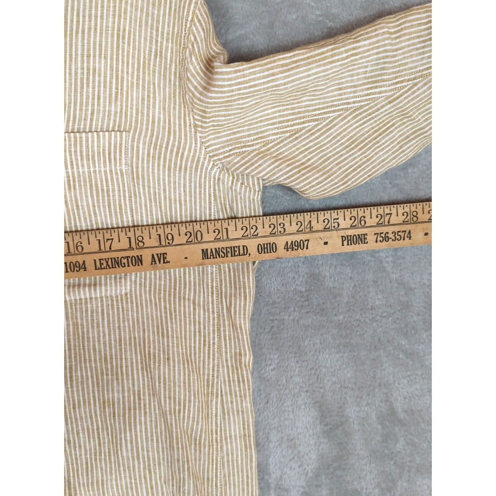 Faherty VINTAGE Faherty Laguna Linen Maxi Dress XS Golden Sun Stripe Coastal Preppy Resortwear Size XS / US 0-2 / IT 36-38 - 5 Thumbnail