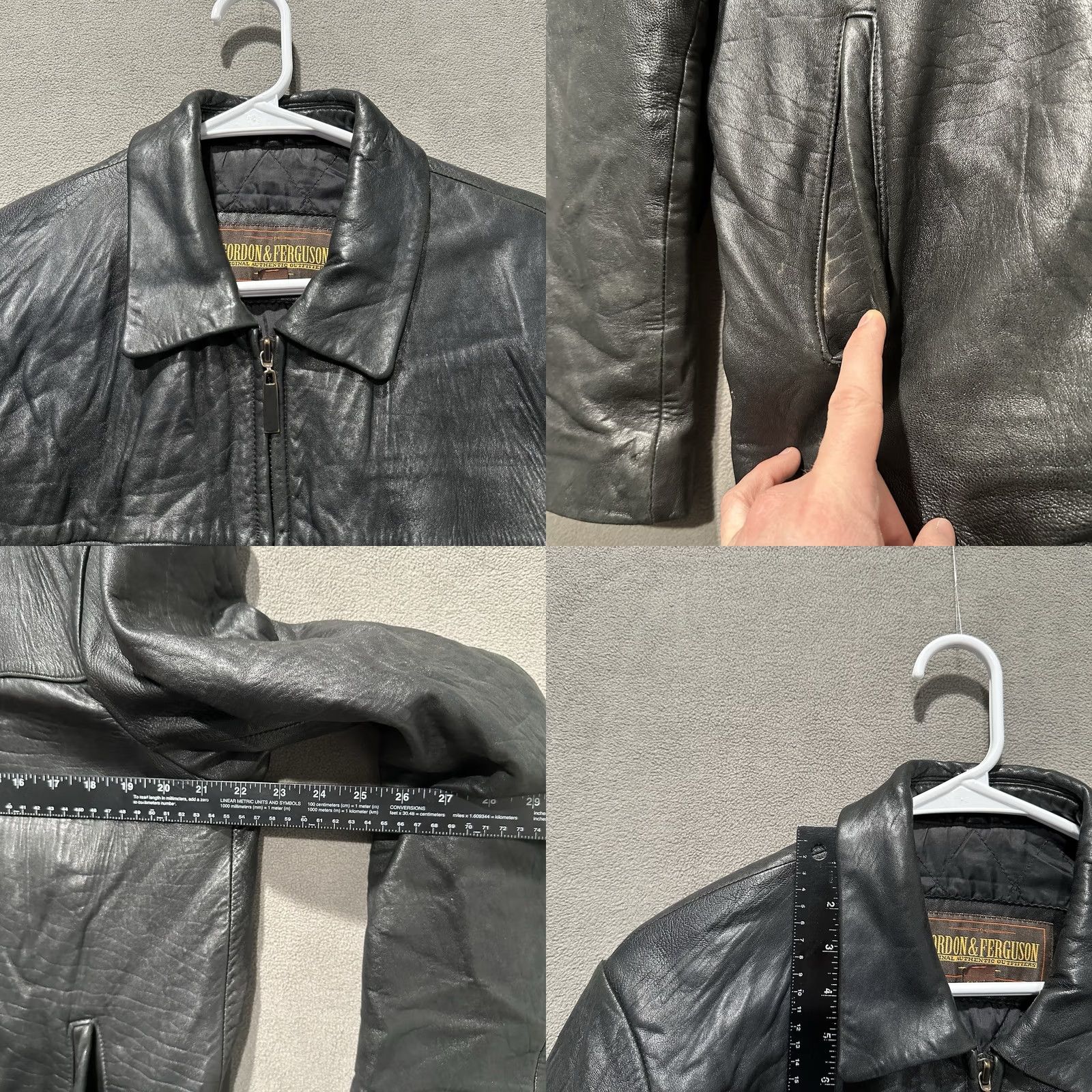 Vintage VINTAGE Gordon & Ferguson Leather Jacket Mens Medium Black Full Zip Genuine GUC Size US M / EU 48-50 / 2 - 8 Thumbnail