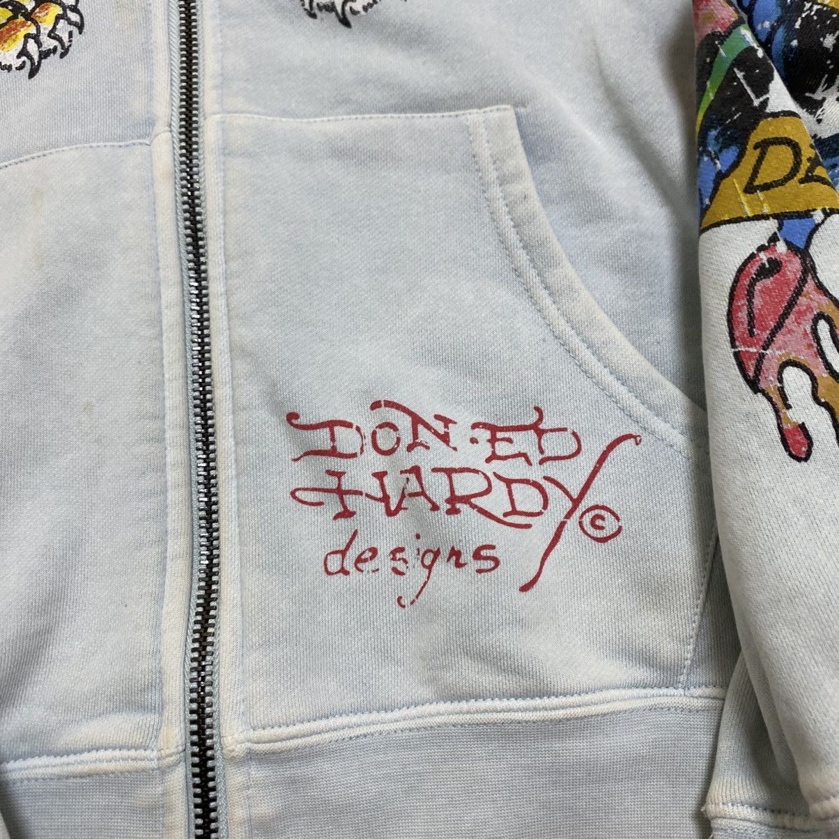 Ed Hardy Vintage Ed Hardy Zip Hoodie All Print By Christian Audigier Size US M / EU 48-50 / 2 - 5 Thumbnail