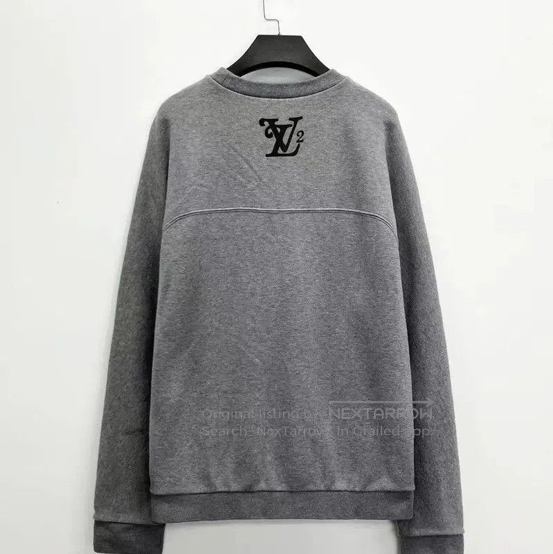 Louis Vuitton Louis Vuitton Gray Cotton Blend Embroidered Sweatshirt . Size US M / EU 48-50 / 2 - 2 Thumbnail