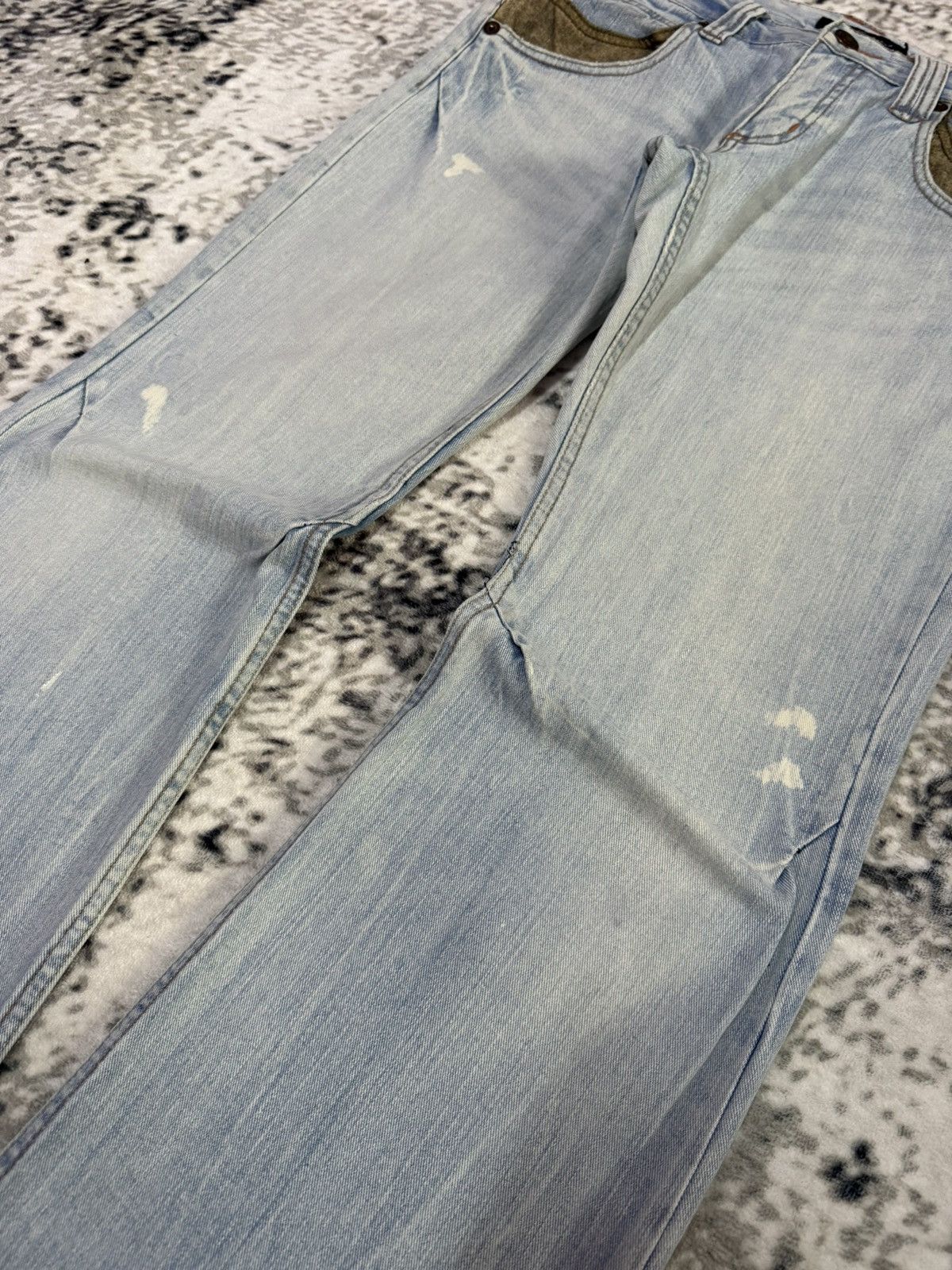 Le Grande Bleu (L.G.B.) Root Three Japan Double Pocket Wide Leg Flare Jeans Size US 30 / EU 46 - 5 Thumbnail