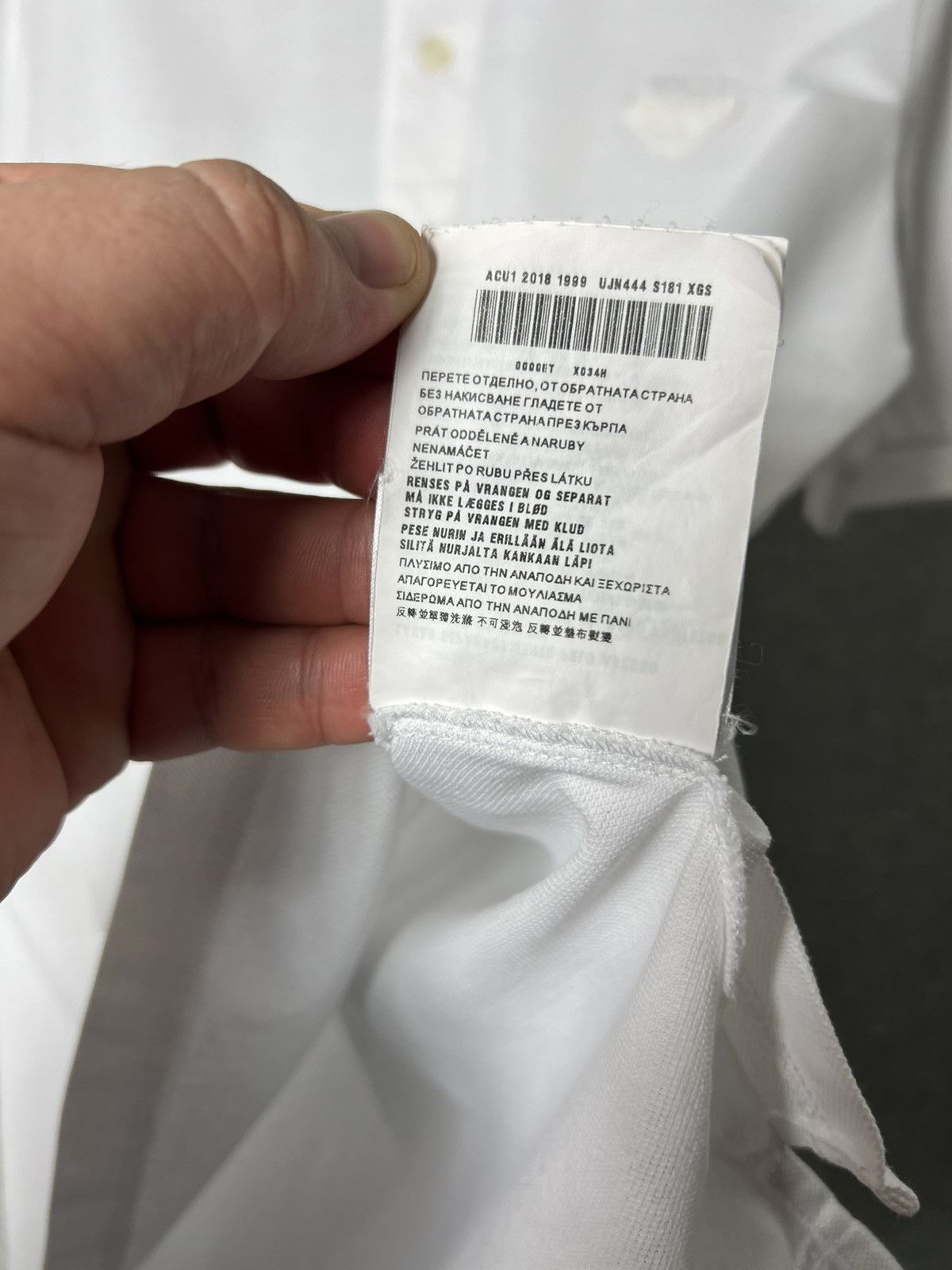 Prada Prada Milano Triangle Logo Patch White Polo Men’s T-Shirt Size US M / EU 48-50 / 2 - 12 Thumbnail