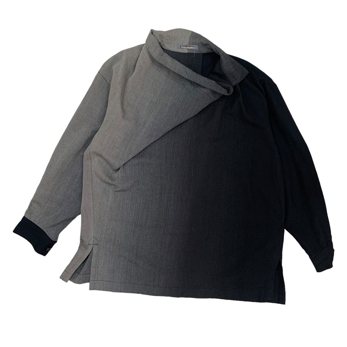 Issey Miyake 🔥Vintage 80s Issey Miyake Asymmetric Draped Collar Shirts Size M / US 6-8 / IT 42-44 - 7 Thumbnail
