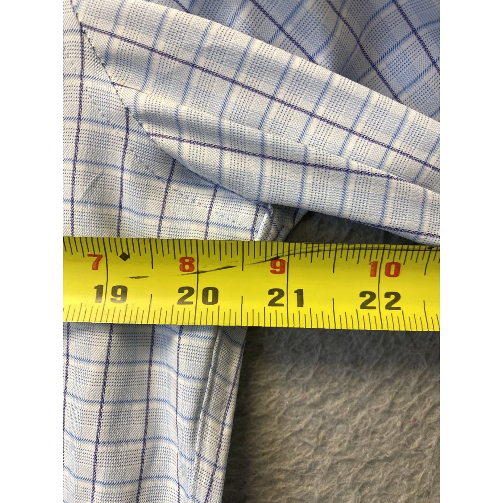 Calvin Klein Calvin Klein Shirt Men 15 1/2 32/33 Blue Check Slim Fit Button-Up Long Sleeve Collared Easy Care Formal Size US M / EU 48-50 / 2 - 6 Thumbnail