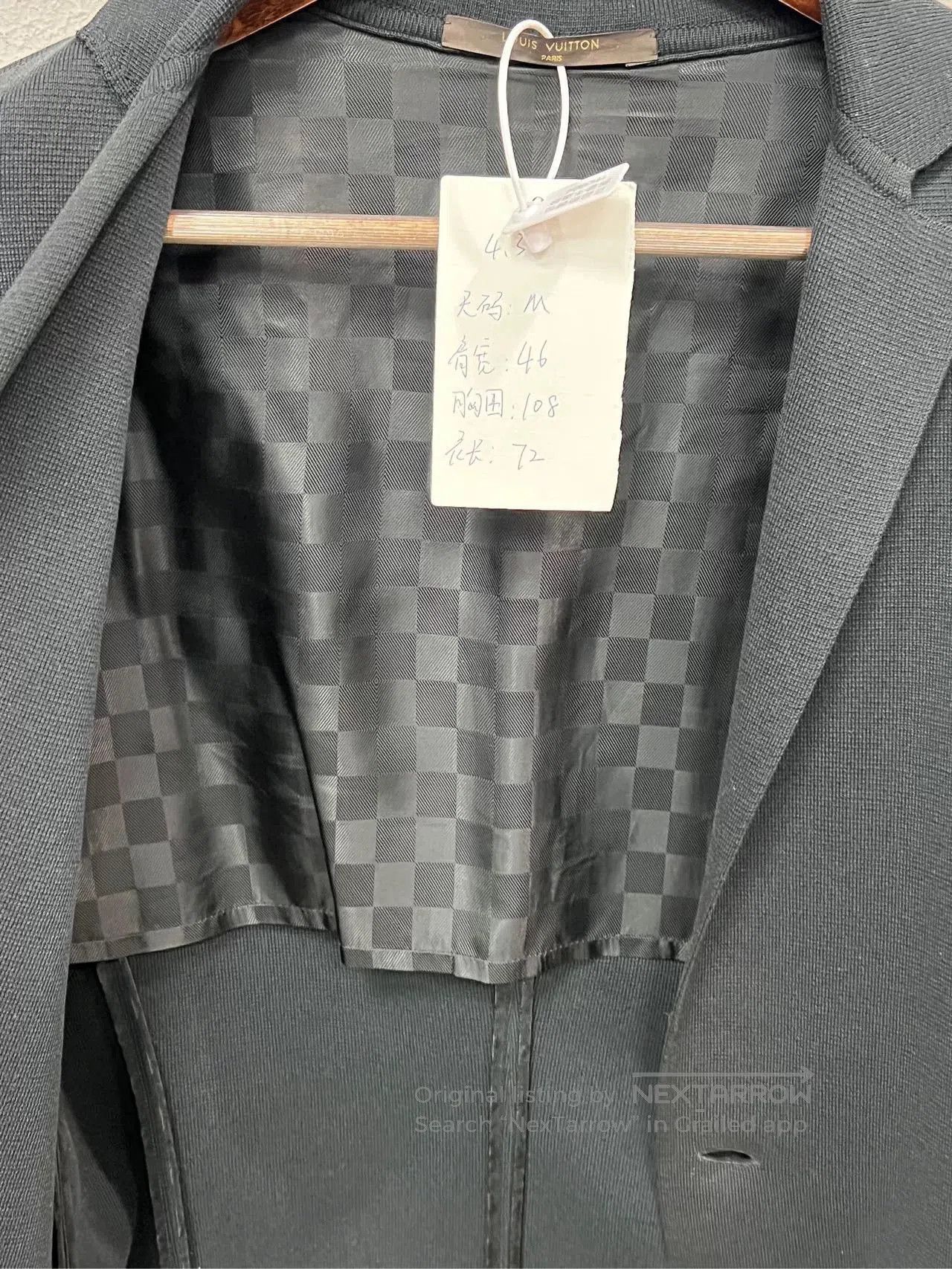 Louis Vuitton wool check pattern blazer in black. Size US M / EU 48-50 / 2 - 4 Thumbnail