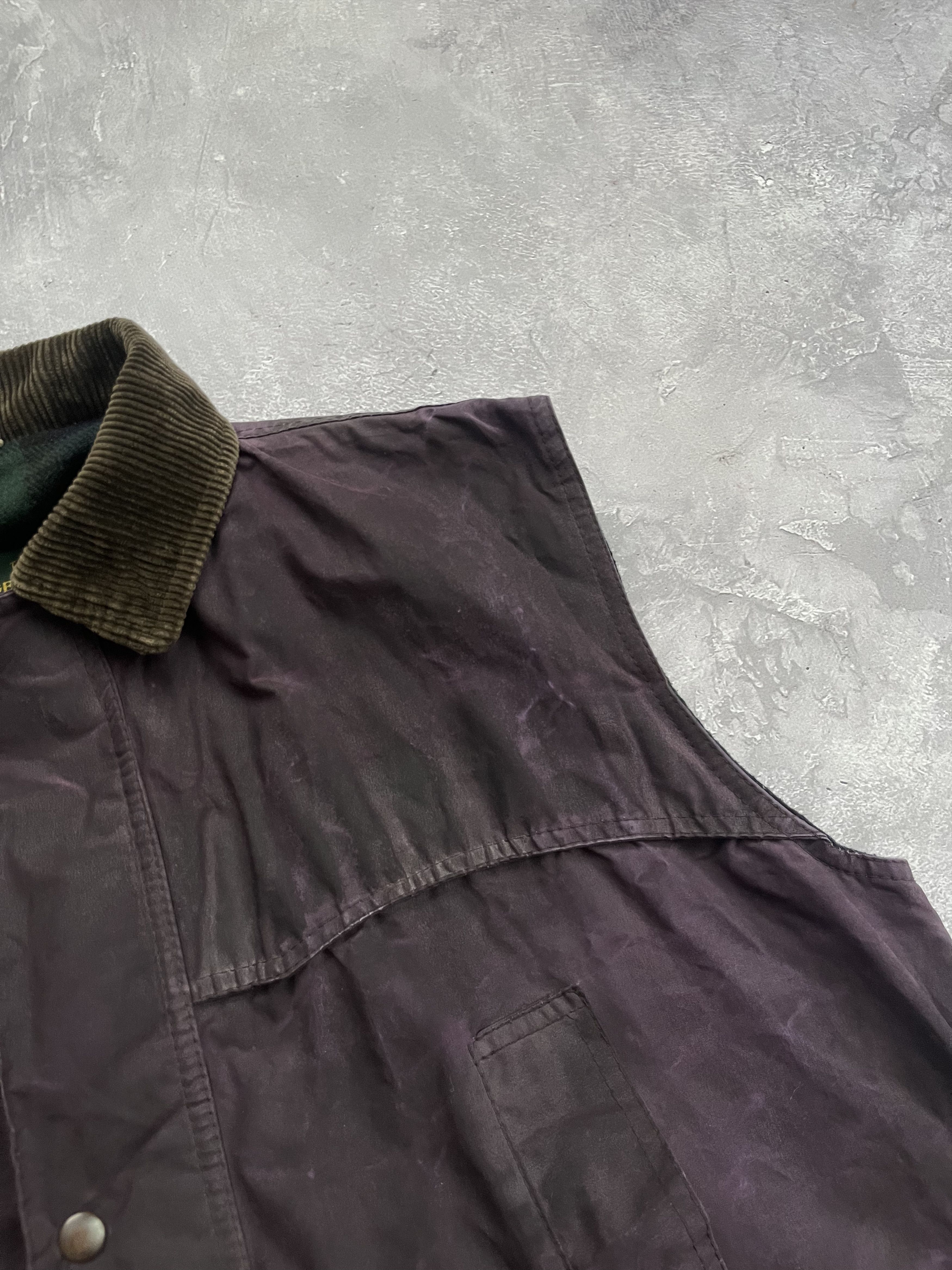 Vintage Vintage REDGE WOOD Waxed Vest Jacket Style Barbour Size US XL / EU 56 / 4 - 6 Thumbnail