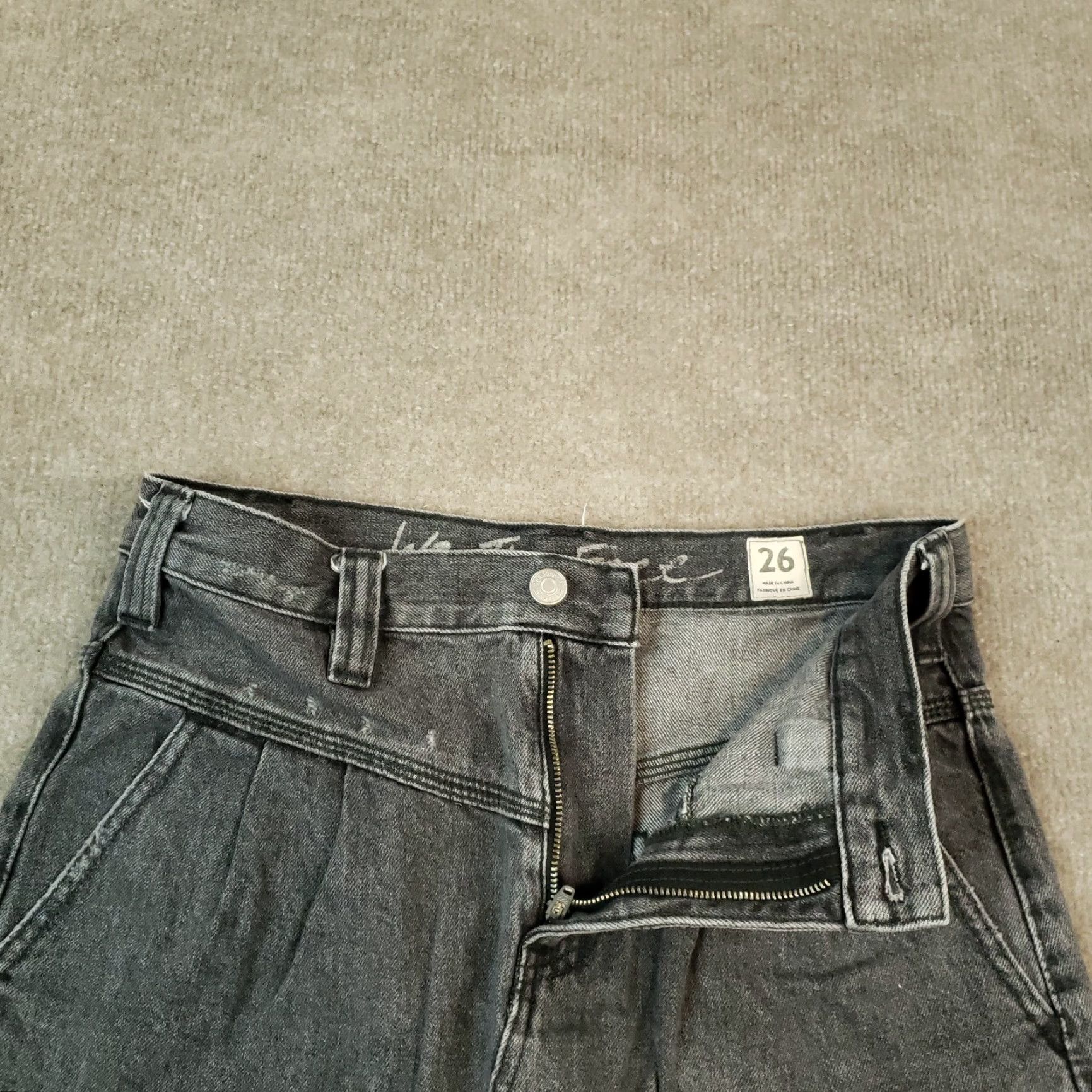 Vintage We The Free High Waisted Gray Denim Skirt Women's Size 26 Short Mini Casual Size 26" / US 2 / IT 38 - 7 Thumbnail