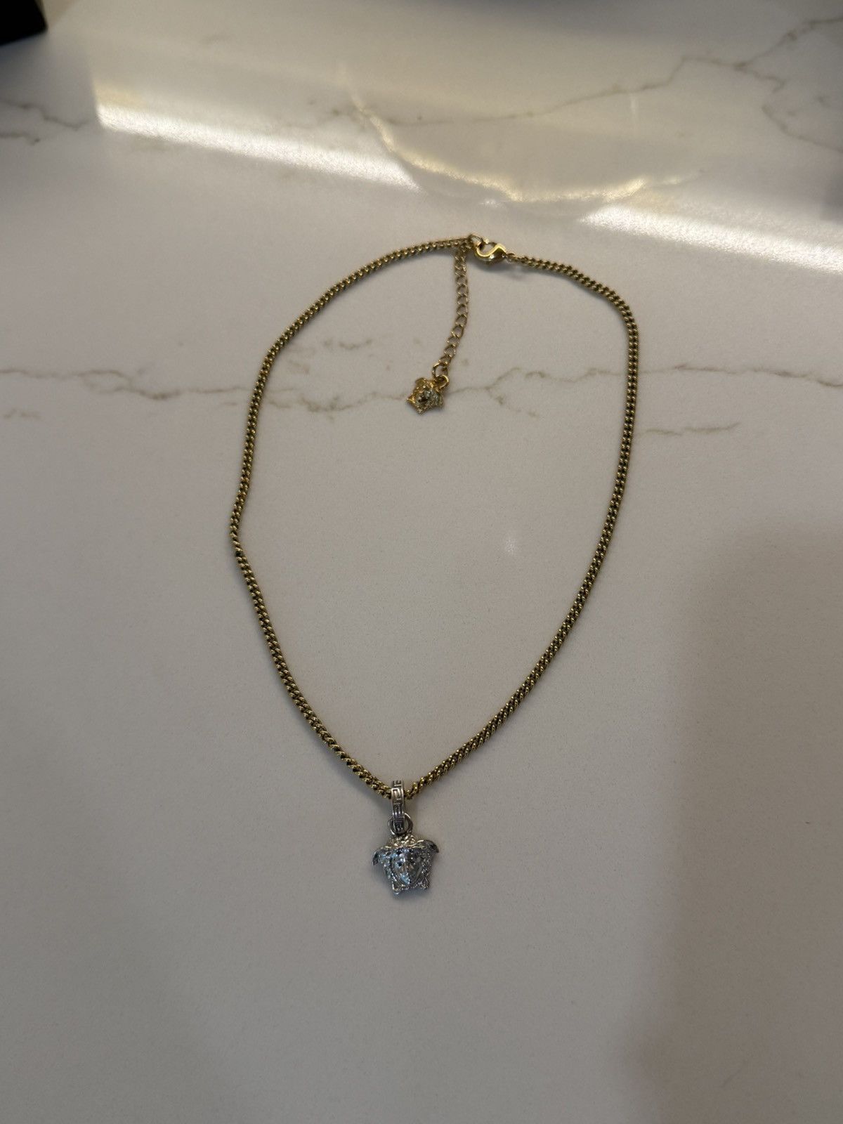 Versace Gold and Silver Versace Medusa Pendant Chain Necklace Size ONE SIZE - 3 Thumbnail