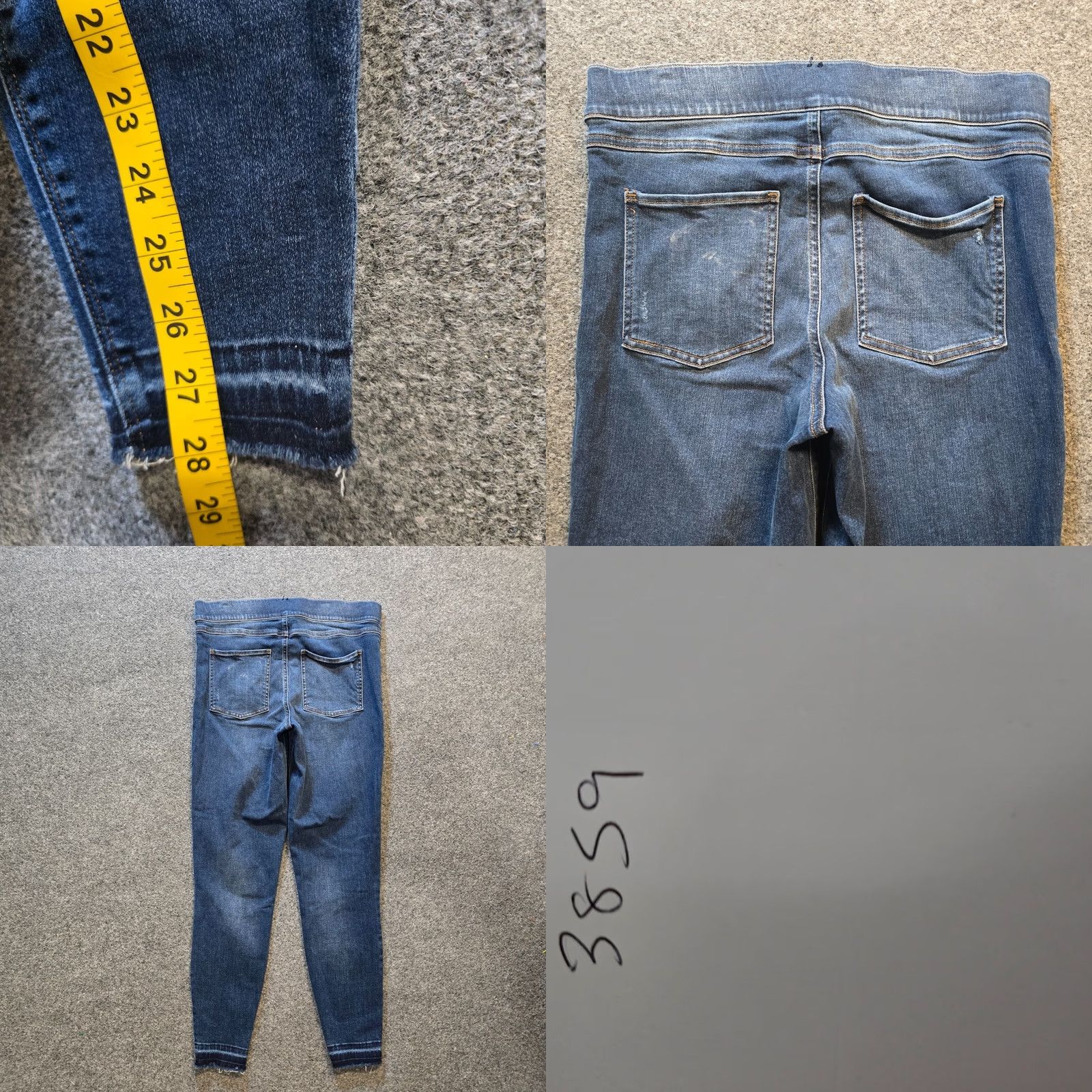 Spanx Spanx Jeans Womens Large Pull On Stretch Distress Raw Hem Skinny Mid Rise Casual Jeans Size 36" / US 14 / IT 50 - 8 Thumbnail