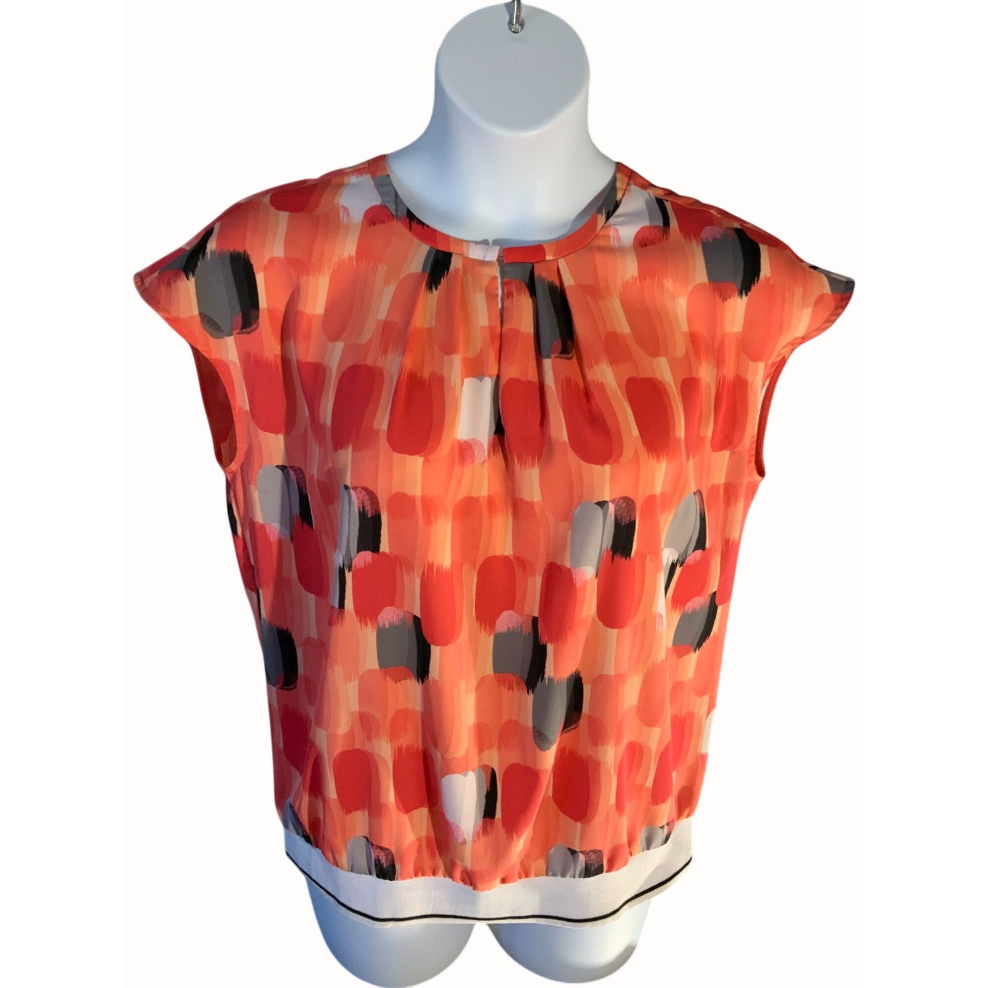 Worthington Worthington Short Cap Sleeve Keyhole Multicolor Top XL Size XL / US 12-14 / IT 48-50 - 1 Thumbnail