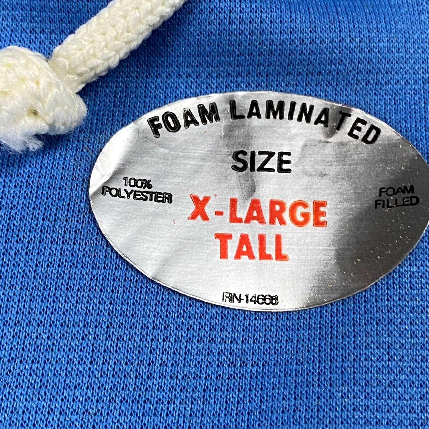 Vintage VTG NOS 60S 70S POLYESTER FOAM FILLED THERMAL HOODIE ZIP POWDER BLUE SWEATSHIRT Shirt Mens Size XLT Blue Thermal Hoodie69s? Size US XL / EU 56 / 4 - 3 Thumbnail