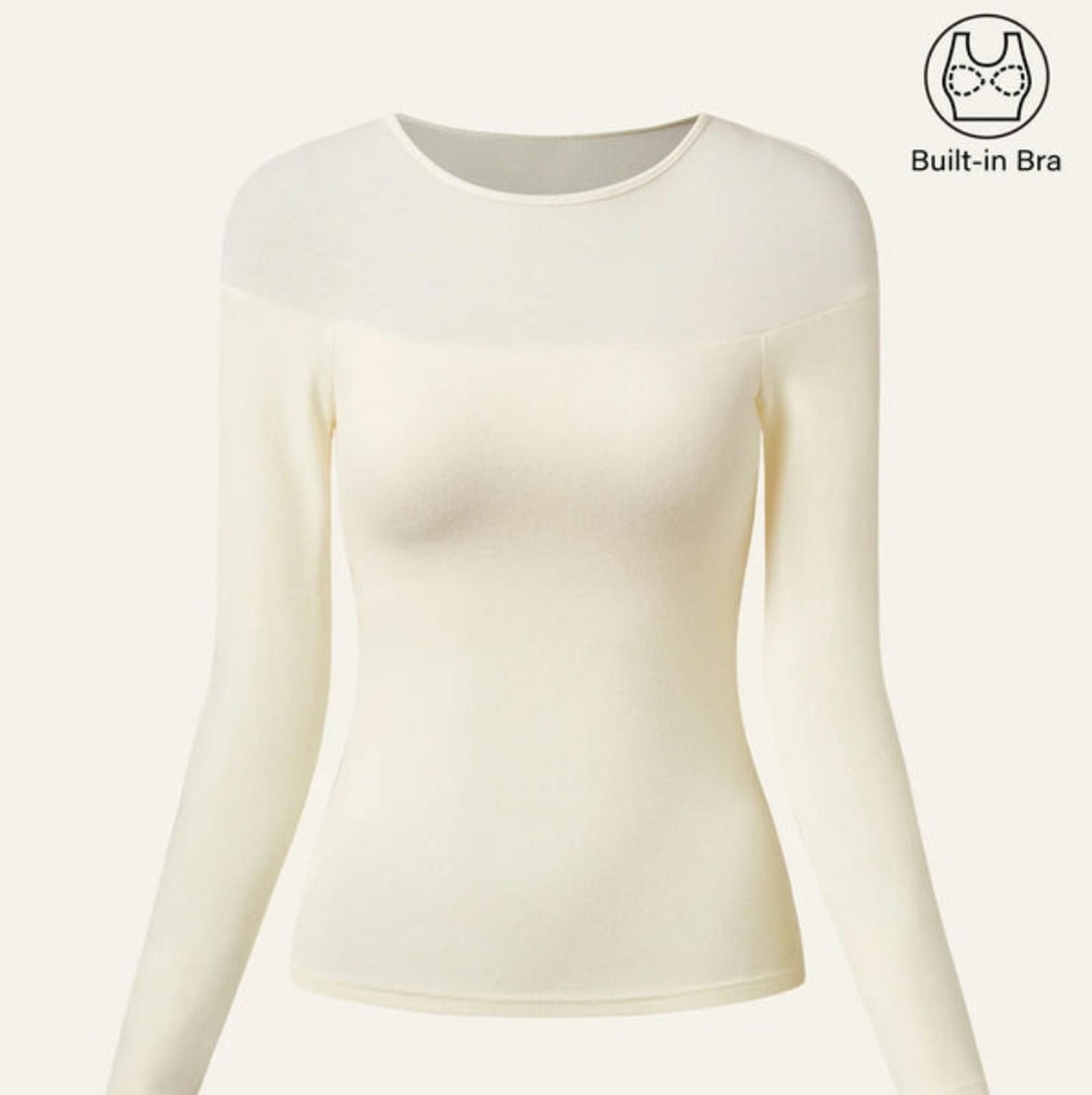 Designer OGL Light Thermal Tencel Wool Sheer Shoulder Brami Top Size S / US 4 / IT 40 - 10 Thumbnail