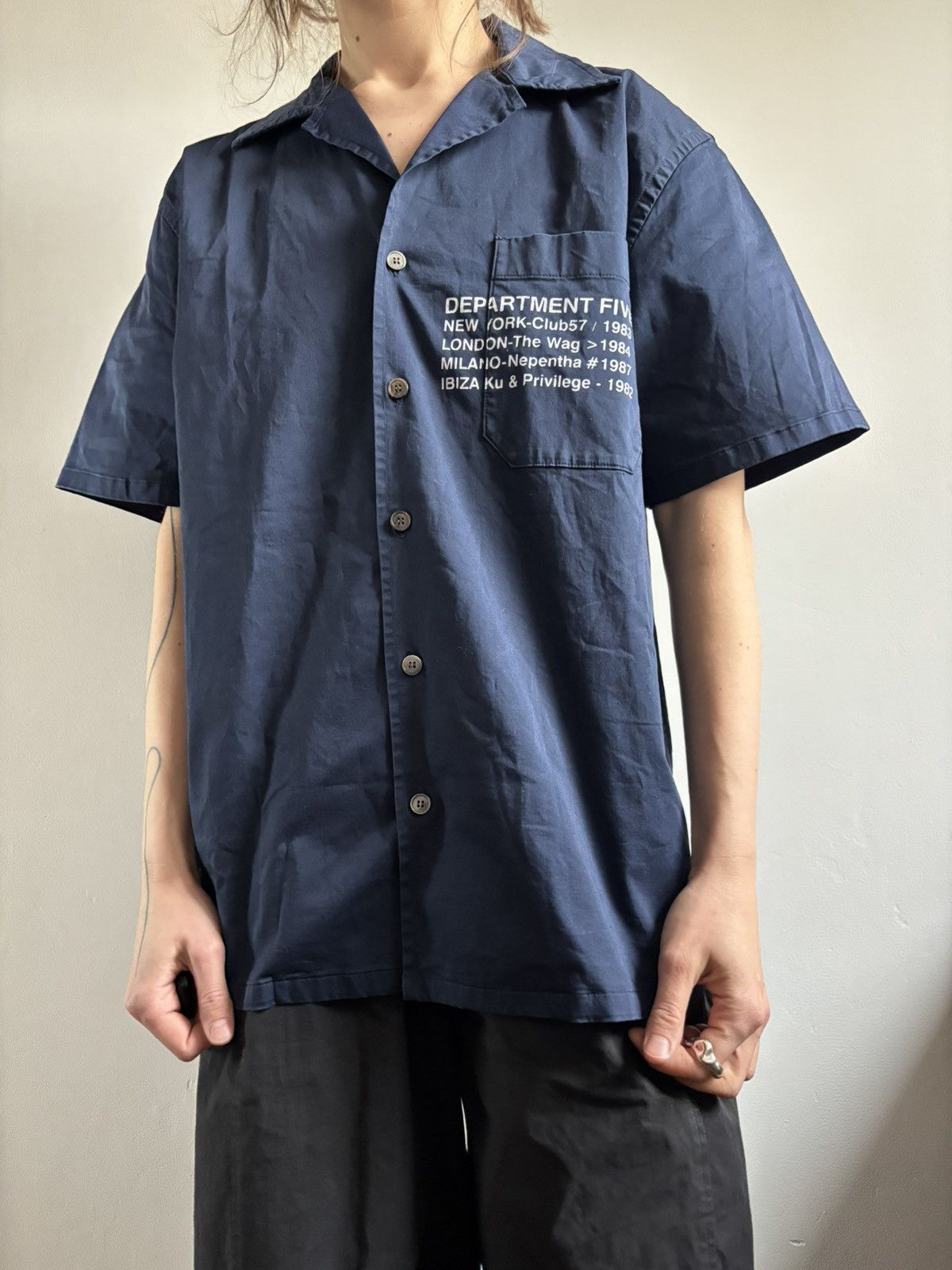 DEPARTMENT5 Vintage Department 5 boxy shirt navy blue Size US S / EU 44-46 / 1 - 2 Thumbnail