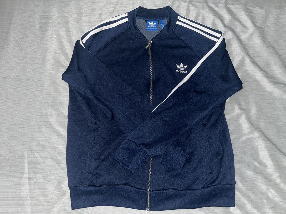 Adidas Adidas Track Jacket Navy Blue Size US XL / EU 56 / 4 - 1 Thumbnail