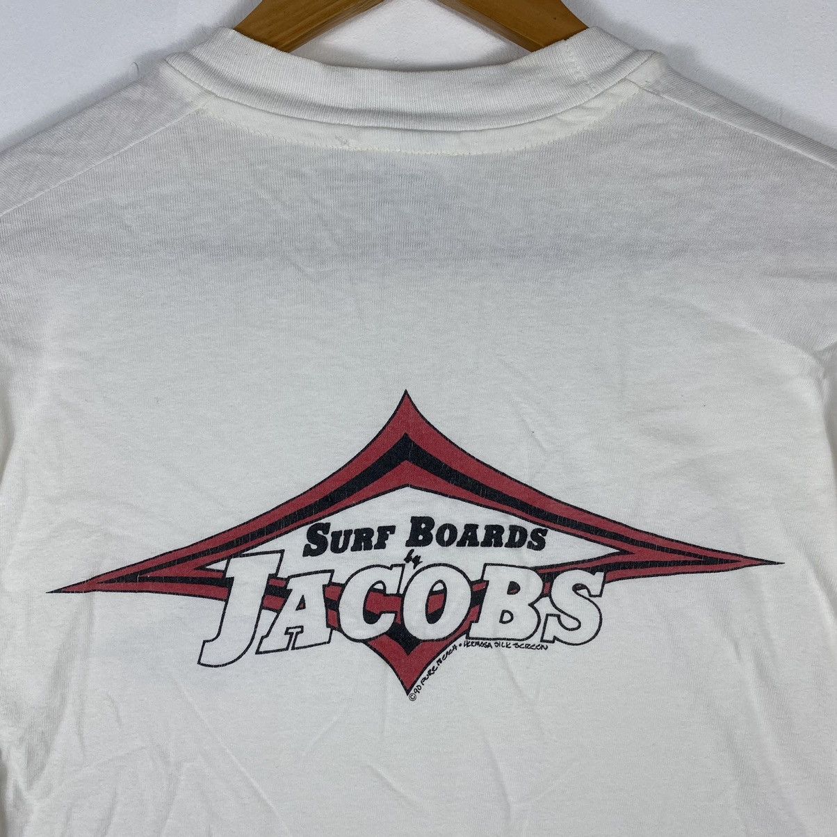 Vintage VINTAGE 90's JACOBS SURF BOARDS PURE BEACH SURFING TEE Size US M / EU 48-50 / 2 - 3 Thumbnail