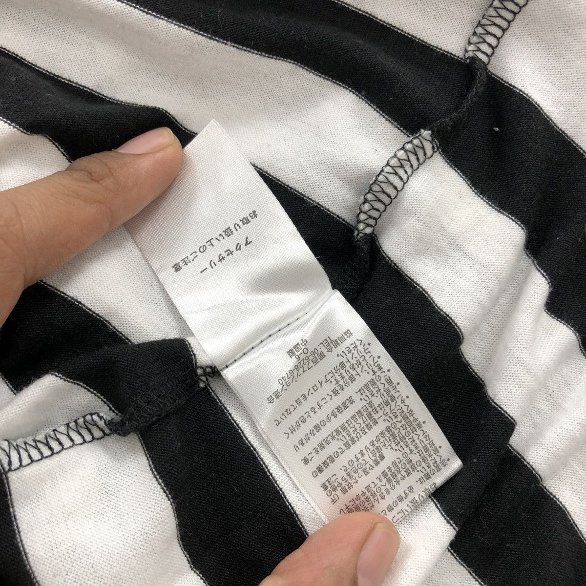 If Six Was Nine × Japanese Brand × Le Grande Bleu (L.G.B.) 2000s Durante London Punk Gothic Goa Striped Long Sleeve Size US L / EU 52-54 / 3 - 13 Thumbnail