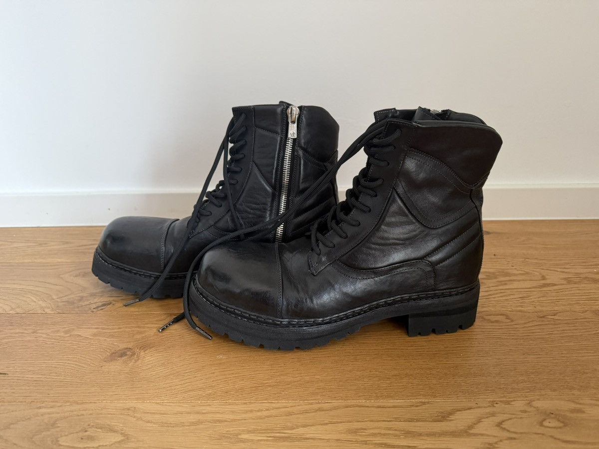 Nid De Guepes NID de GUEPES Combat / Biker Boots – Size 45 (fits 46) Size US 12 / EU 45 - 3 Thumbnail