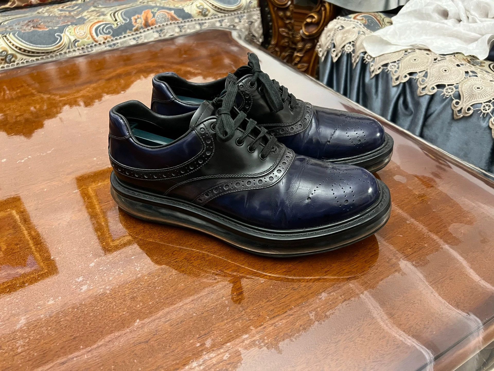 Prada Prada Air-Cushioned Leather Dress Sneaker 6.5 LN Authentic Size US 6.5 / EU 39-40 - 1 Thumbnail