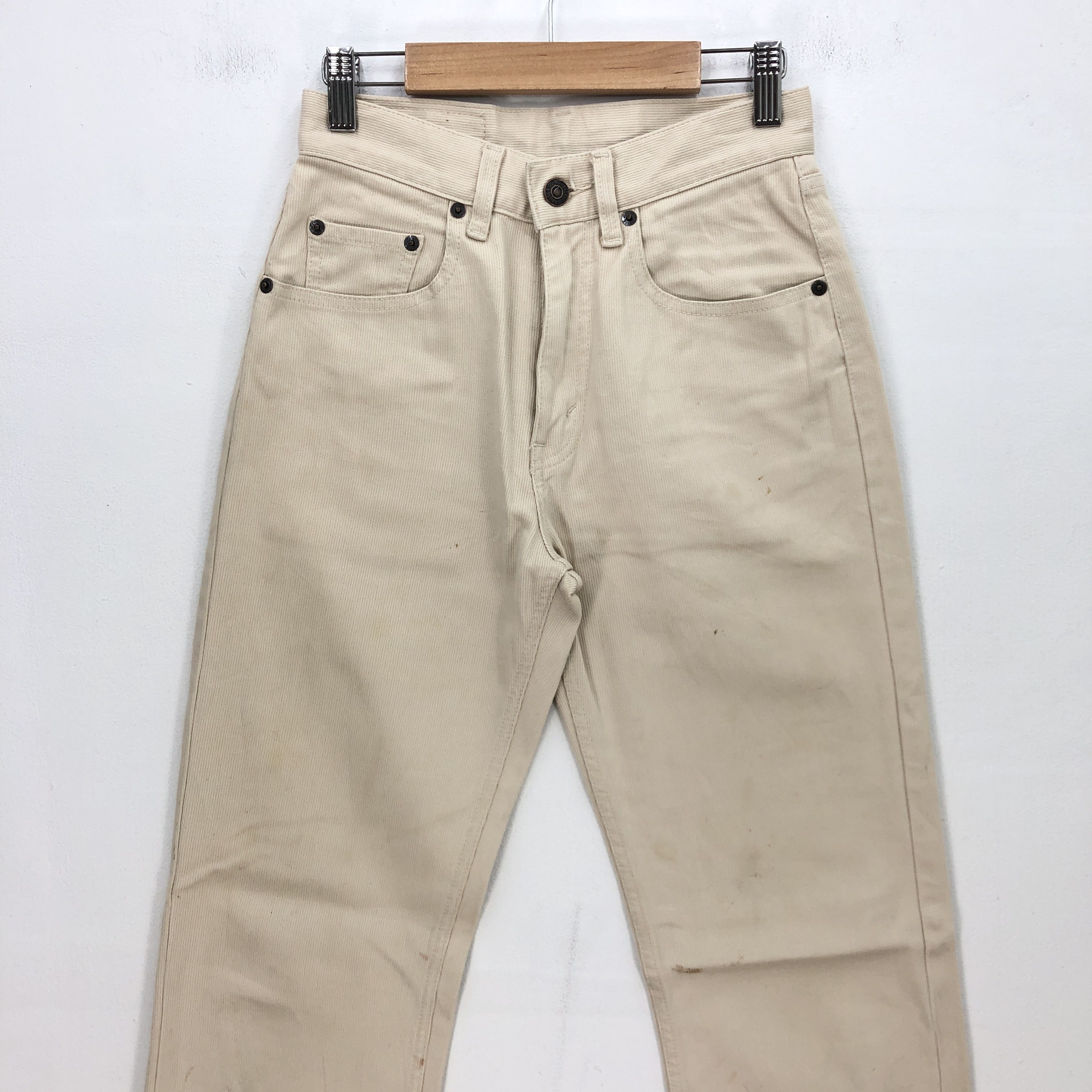 Levi's Vintage 90s Levis 552 Beige Jeans Levi's Corduroy Denim Size 24" / US 00 / IT 34 - 3 Thumbnail